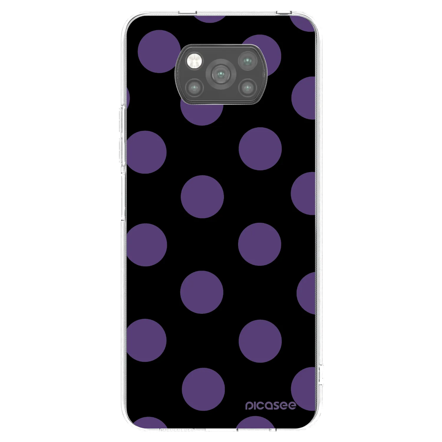 Picasee Μαύρη θήκη σιλικόνης για Xiaomi Poco X3 - Big flickers