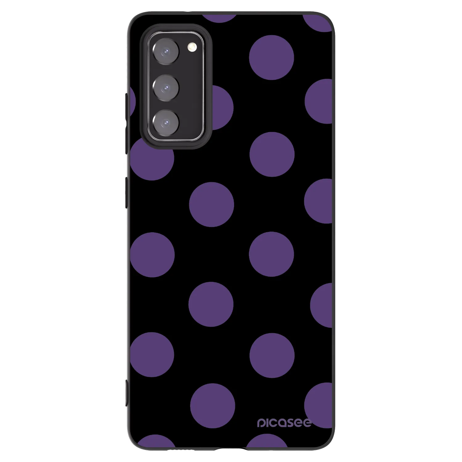 Picasee Μαύρη θήκη σιλικόνης για Samsung Galaxy S20 FE - Big flickers