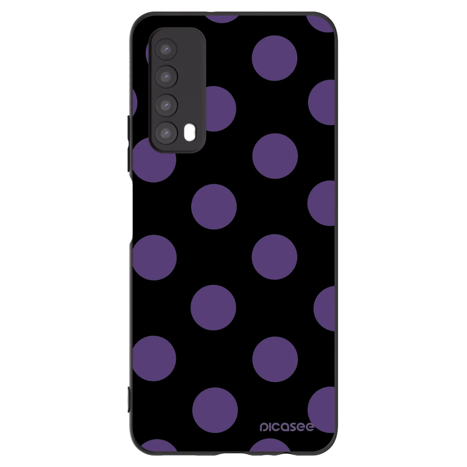 Picasee Μαύρη θήκη σιλικόνης για Huawei P Smart 2021 - Big flickers