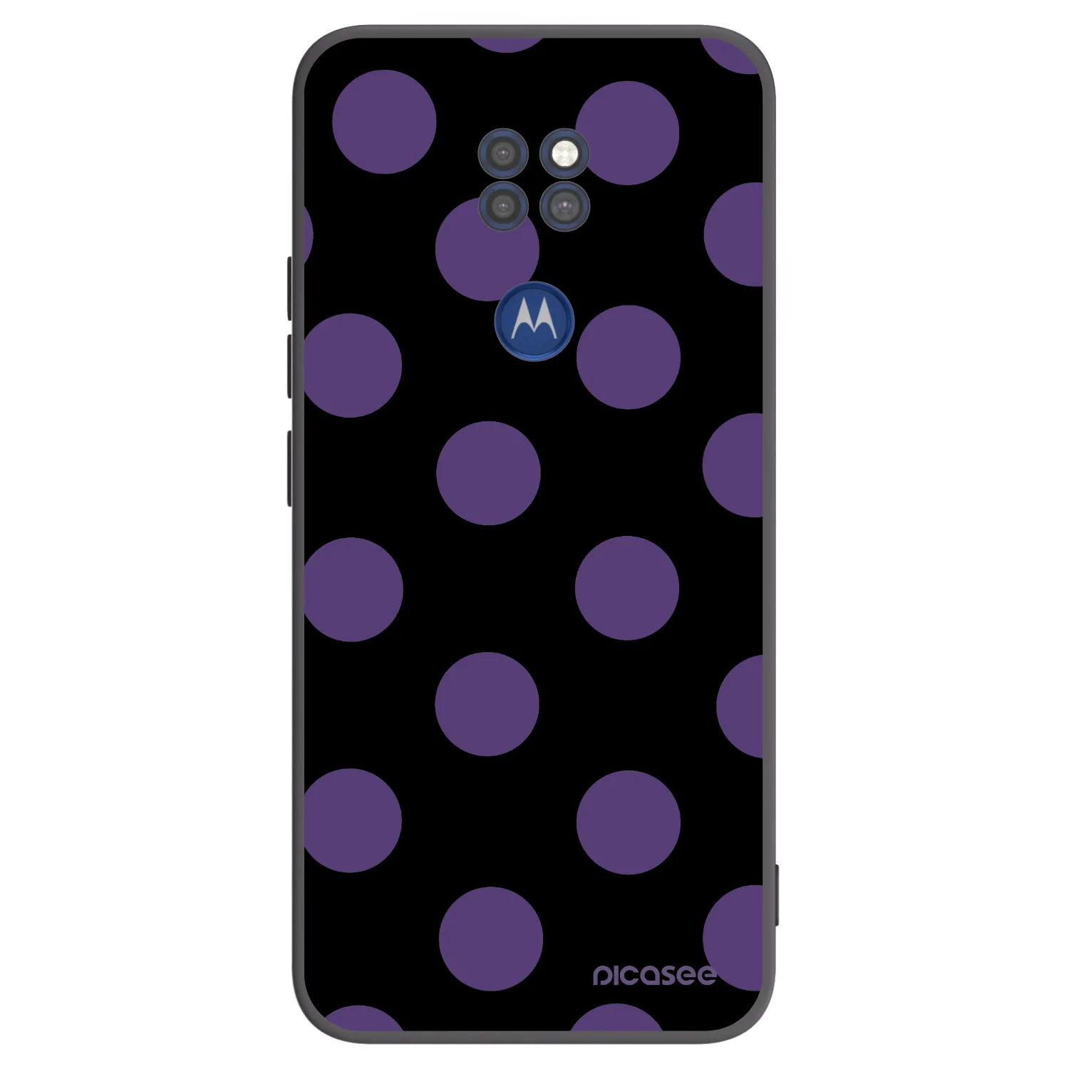 Picasee Μαύρη θήκη σιλικόνης για Motorola Moto G9 Play - Big flickers