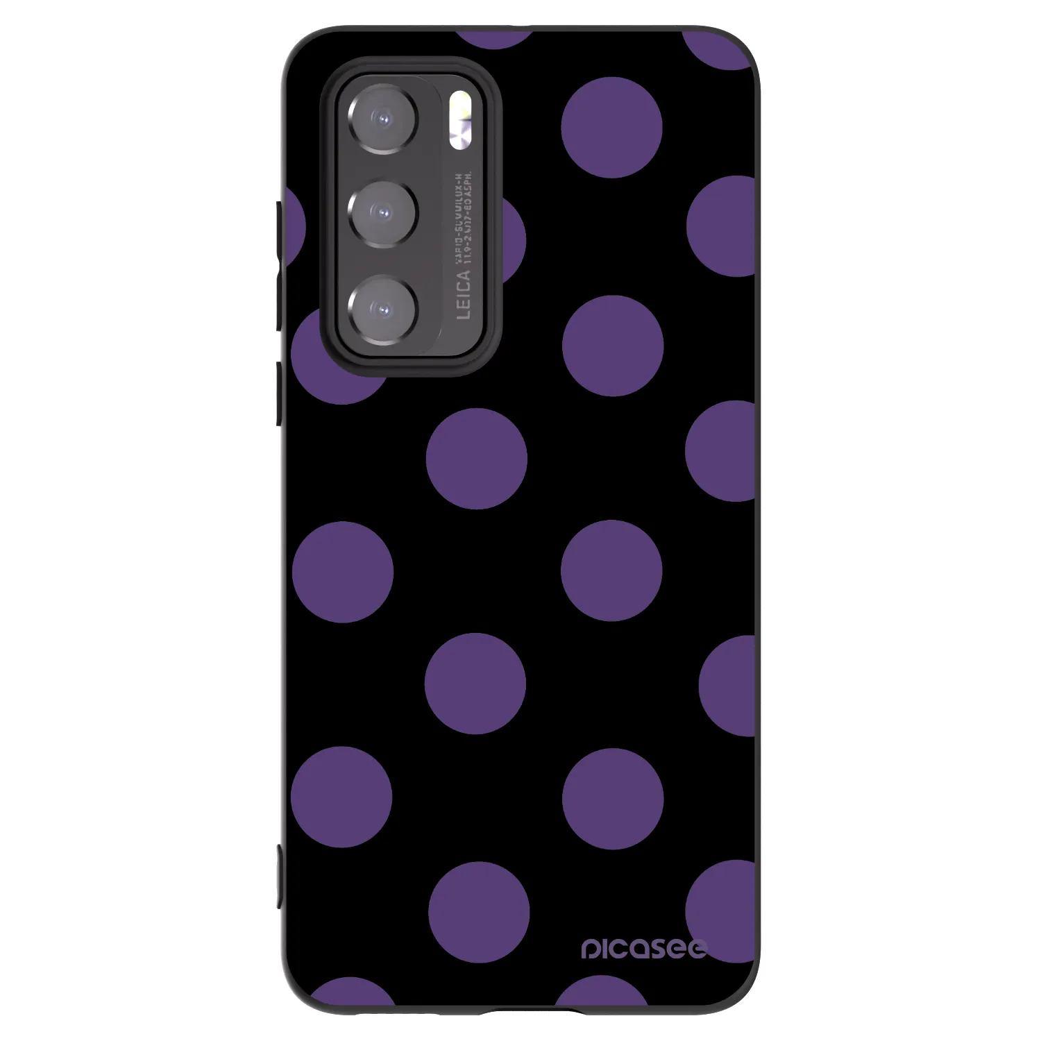 Picasee Μαύρη θήκη σιλικόνης για Huawei P40 - Big flickers
