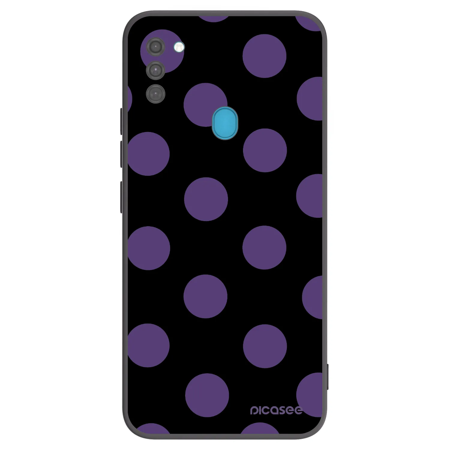 Picasee Μαύρη θήκη σιλικόνης για Samsung Galaxy M11 - Big flickers