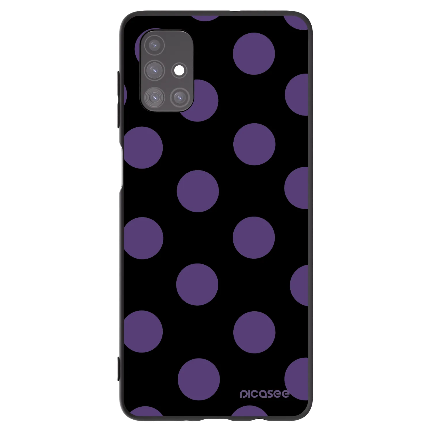 Picasee Μαύρη θήκη σιλικόνης για Samsung Galaxy M51 M515F - Big flickers
