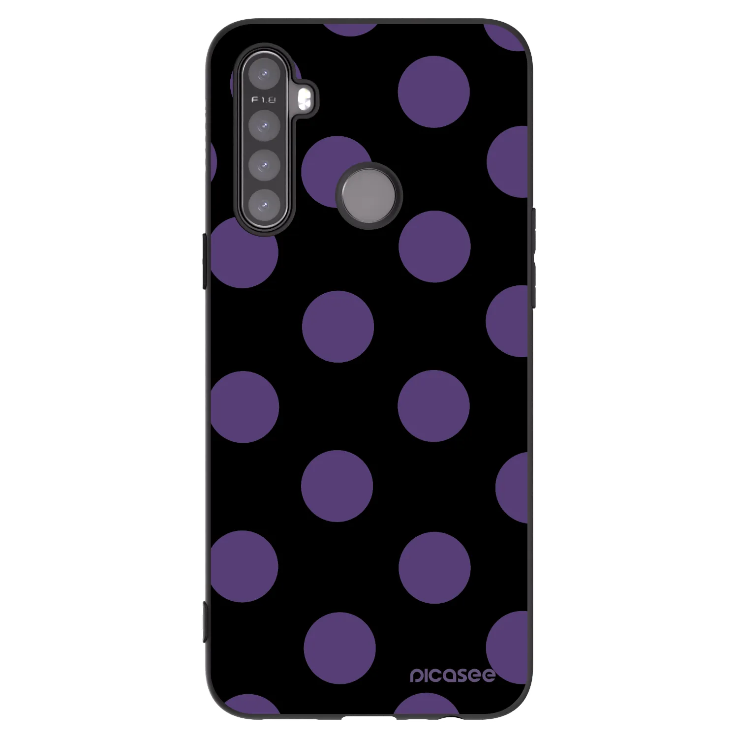 Picasee Μαύρη θήκη σιλικόνης για Realme 6i - Big flickers