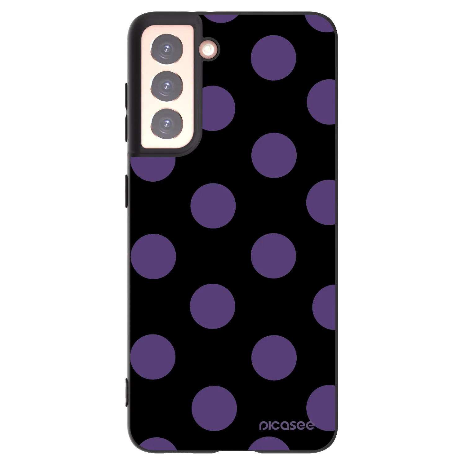 Picasee Μαύρη θήκη σιλικόνης για Samsung Galaxy S21 5G G991B - Big flickers
