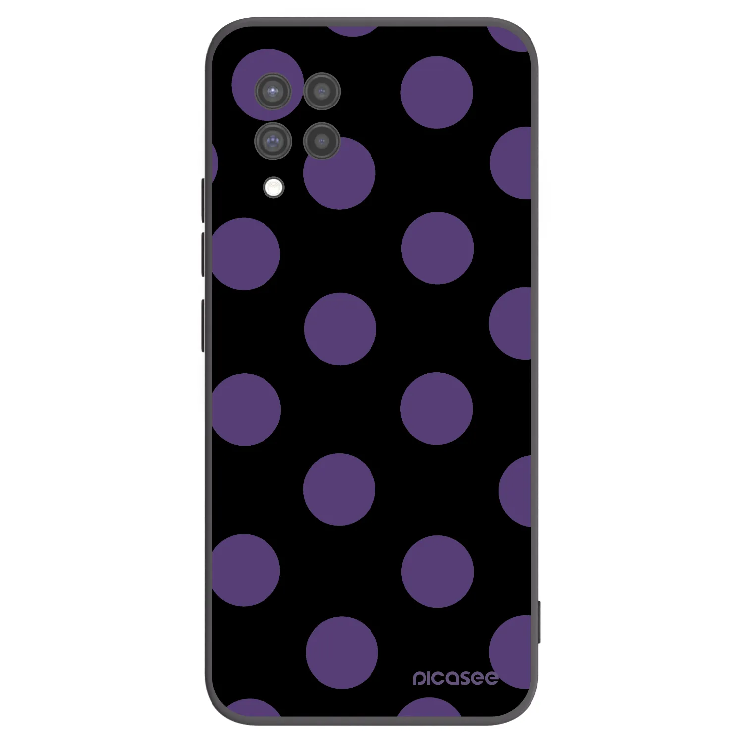 Picasee Μαύρη θήκη σιλικόνης για Samsung Galaxy A42 A426B - Big flickers
