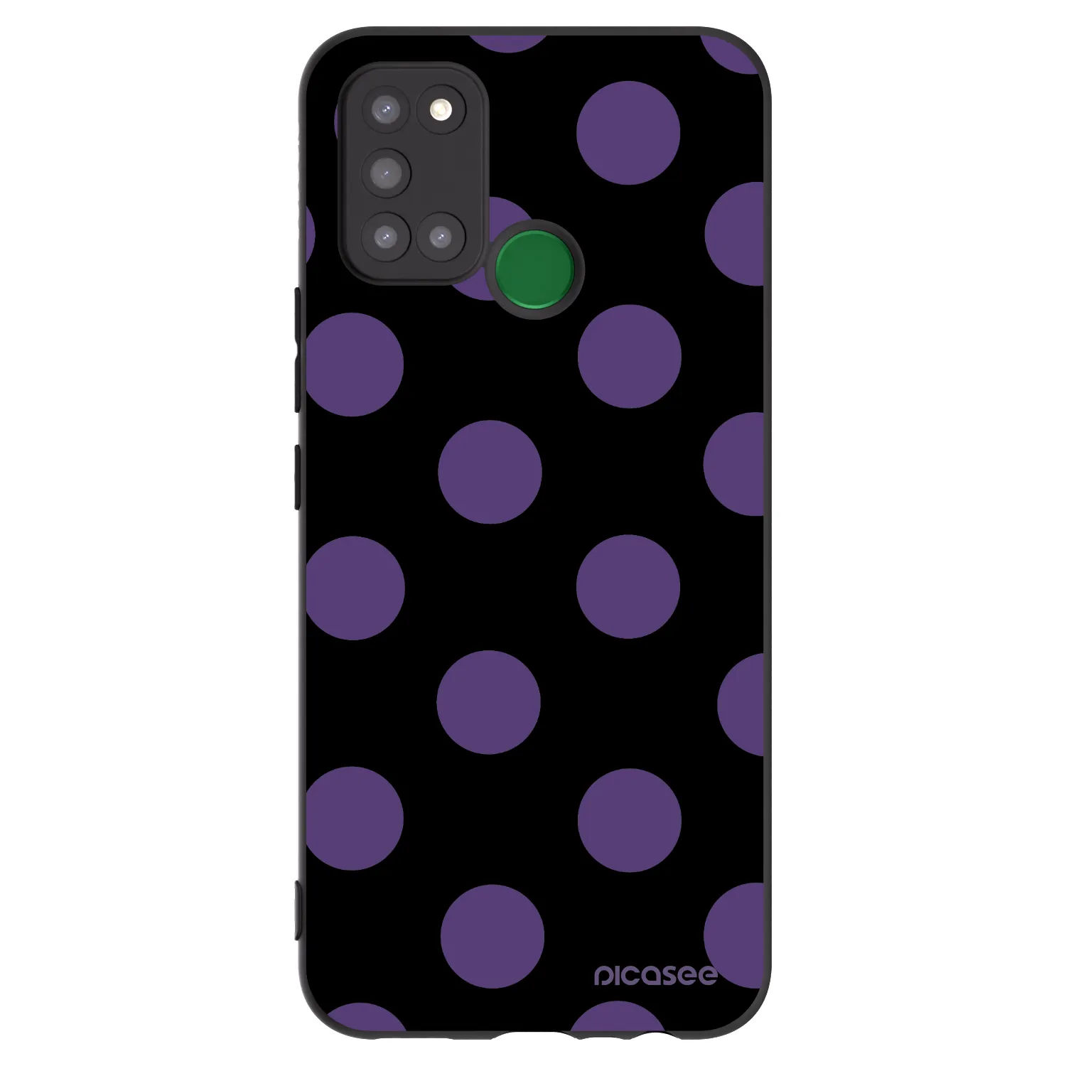 Picasee Μαύρη θήκη σιλικόνης για Realme 7i - Big flickers