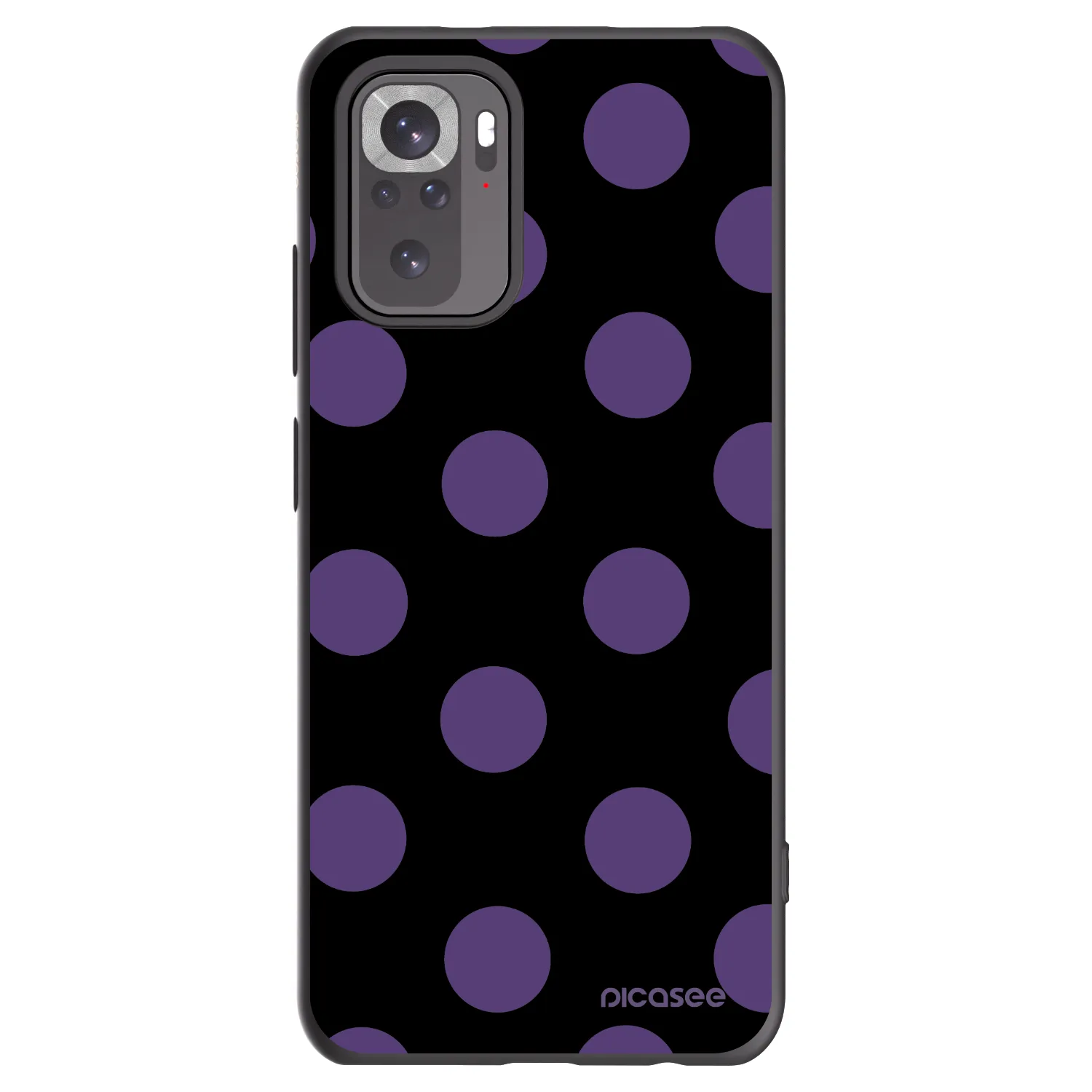 Picasee Μαύρη θήκη σιλικόνης για Xiaomi Redmi Note 10S - Big flickers