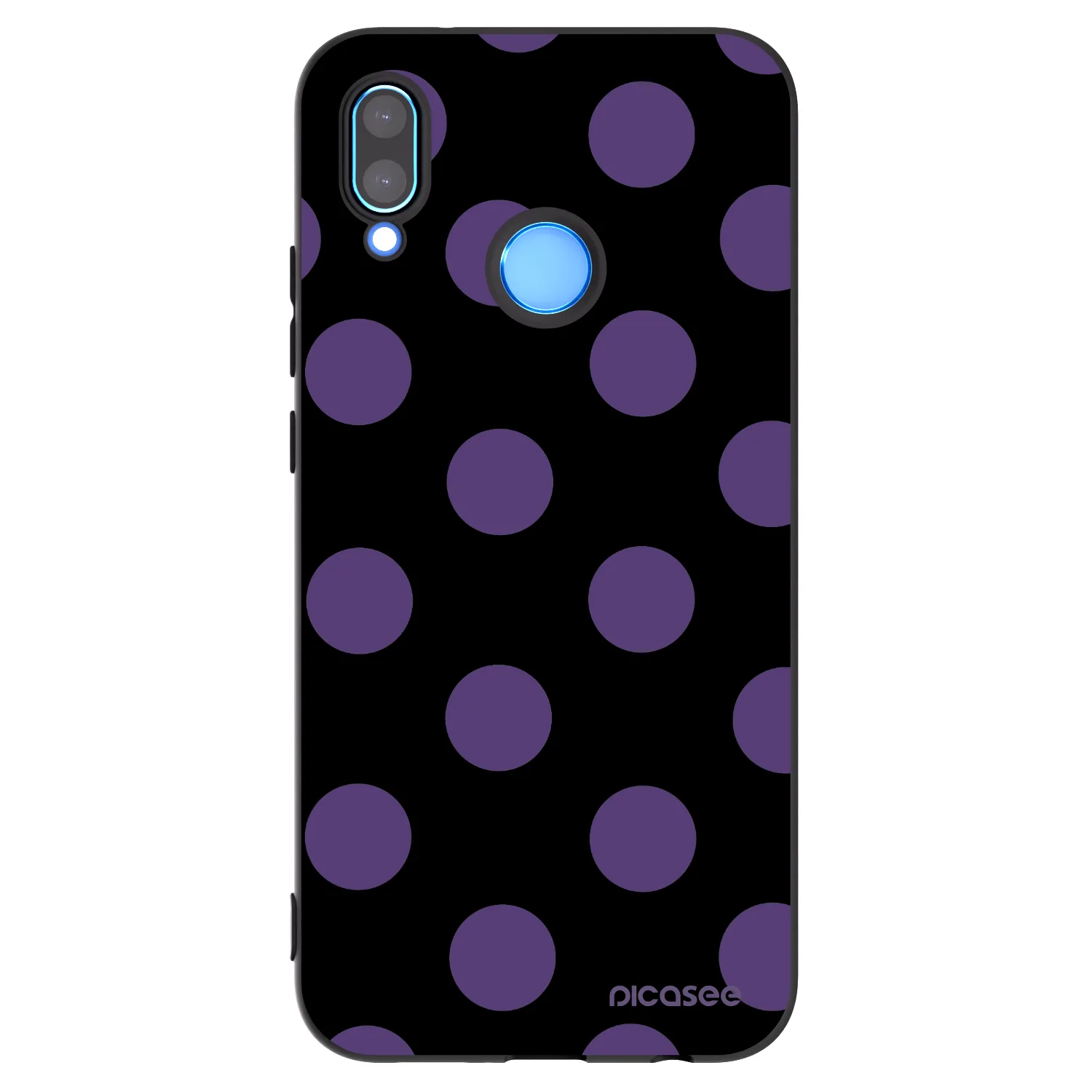Picasee Μαύρη θήκη σιλικόνης για Huawei P20 Lite - Big flickers