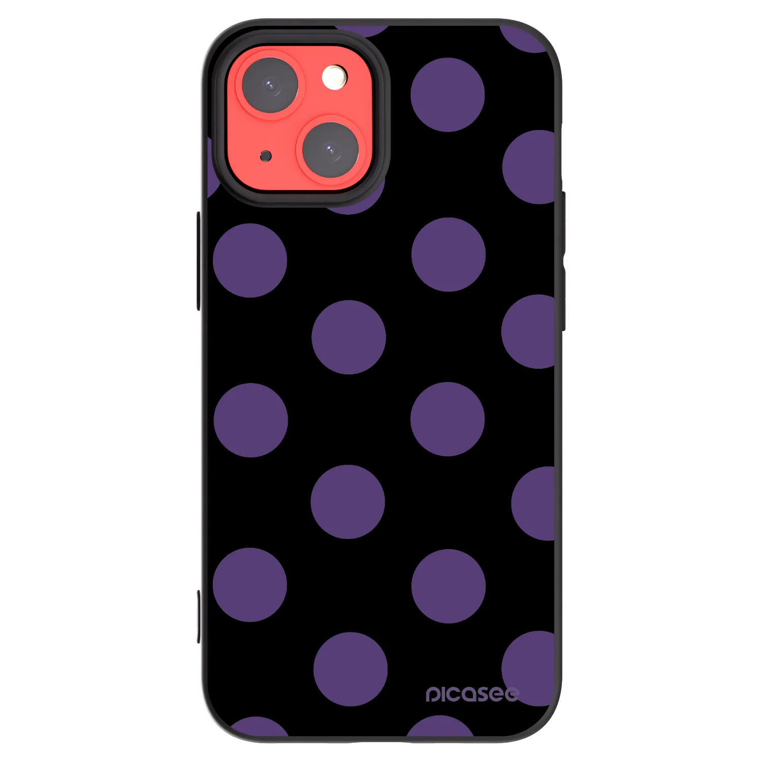 Picasee Μαύρη θήκη σιλικόνης για Apple iPhone 13 mini - Big flickers
