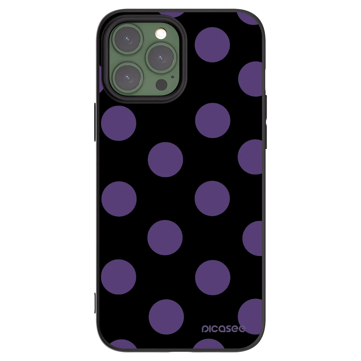 Picasee Μαύρη θήκη σιλικόνης για Apple iPhone 13 Pro Max - Big flickers