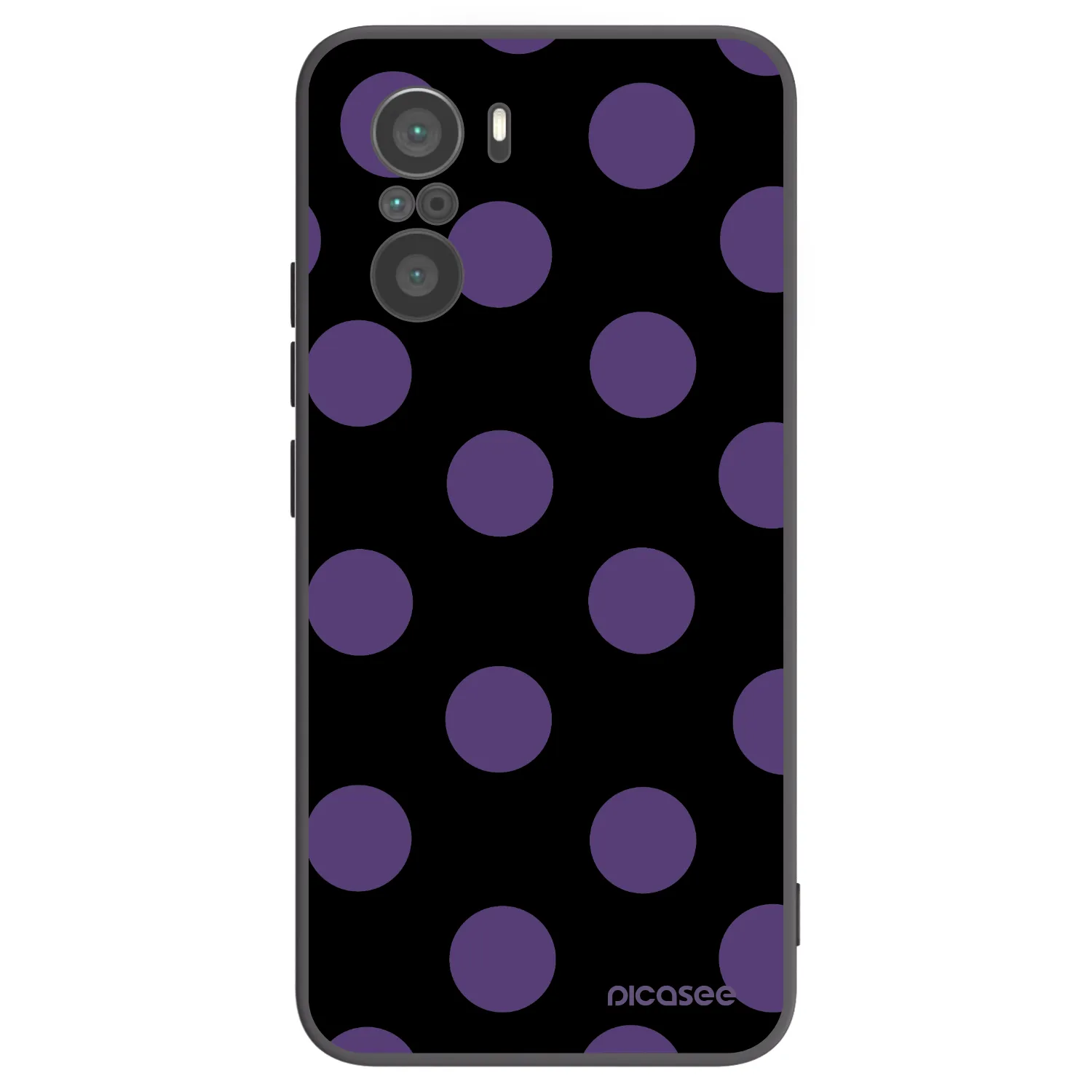 Picasee Μαύρη θήκη σιλικόνης για Xiaomi Poco F3 - Big flickers