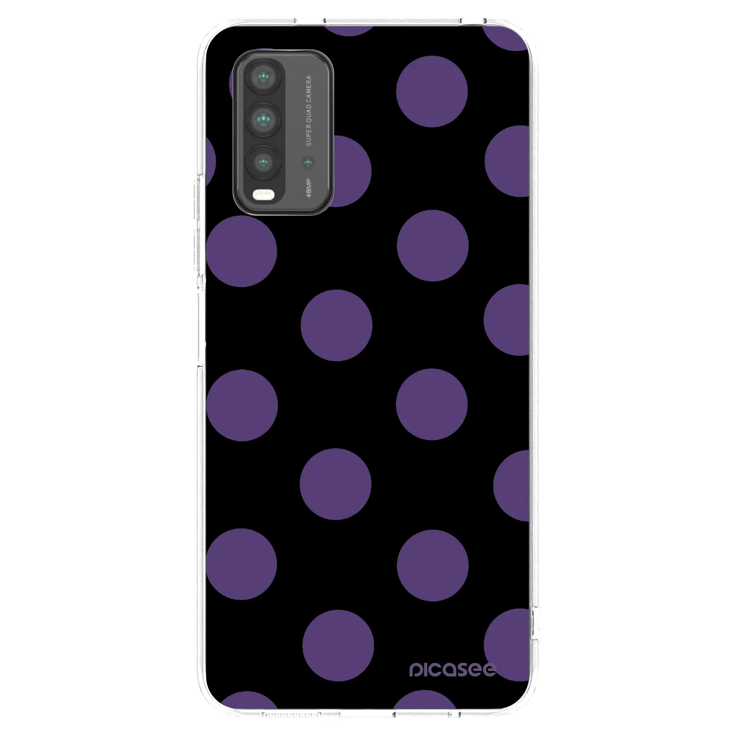 Picasee Μαύρη θήκη σιλικόνης για Xiaomi Redmi 9T - Big flickers