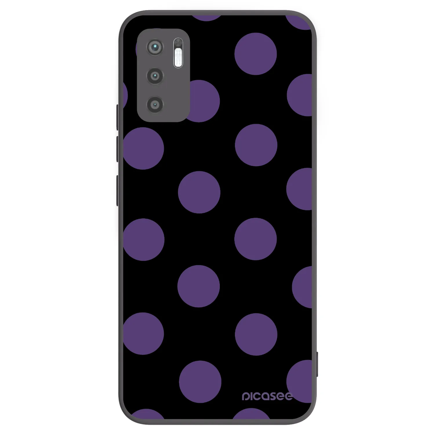 Picasee Μαύρη θήκη σιλικόνης για Xiaomi Redmi Note 10 5G - Big flickers