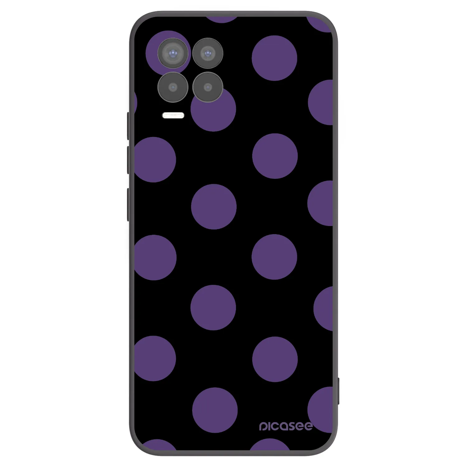 Picasee Μαύρη θήκη σιλικόνης για Realme 8 4G - Big flickers