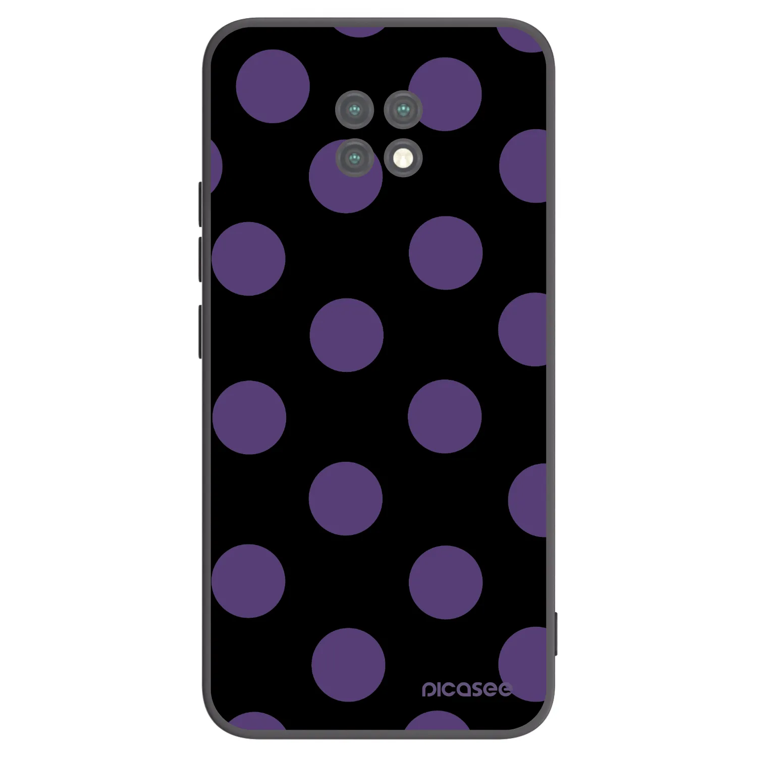 Picasee Μαύρη θήκη σιλικόνης για Xiaomi Redmi Note 9T - Big flickers