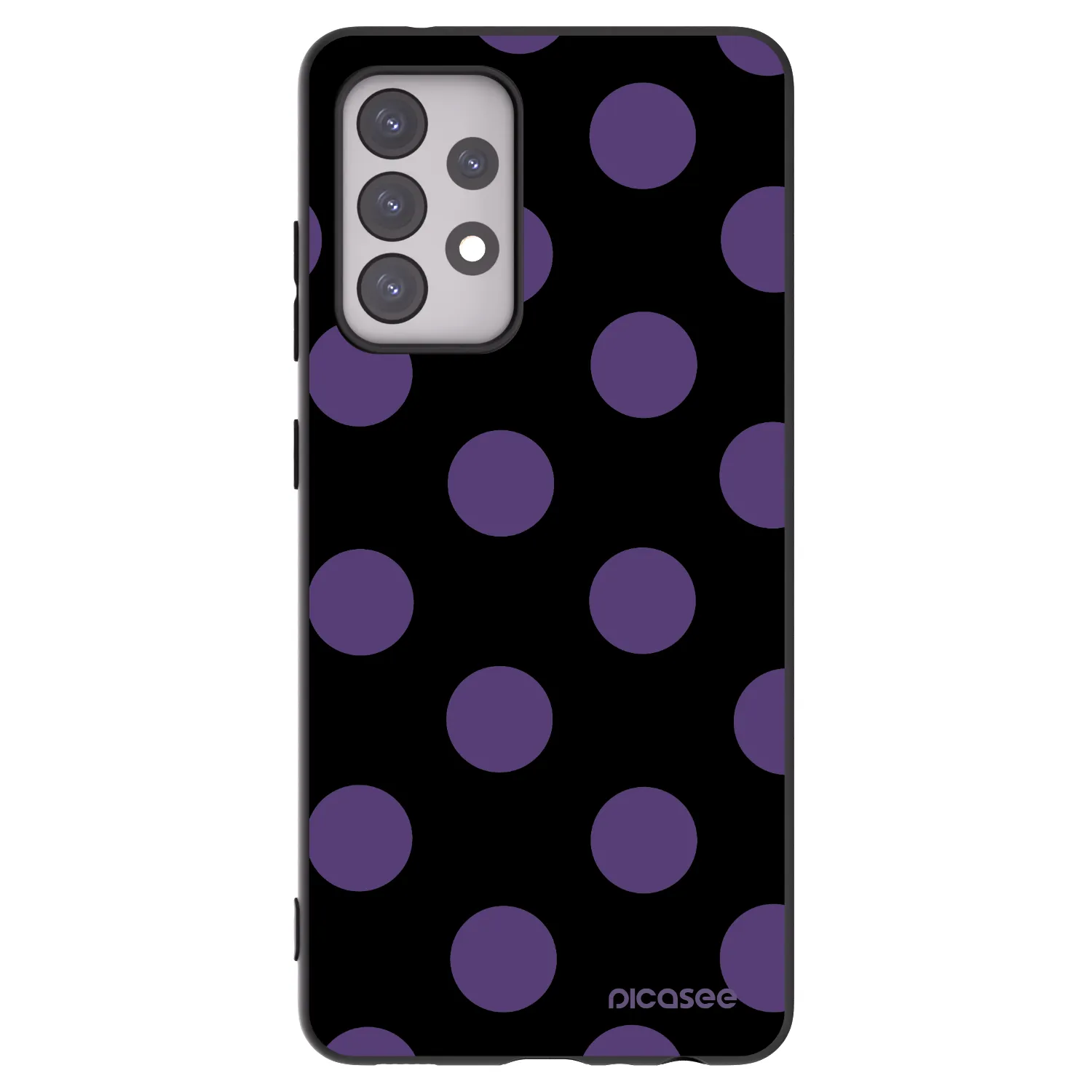 Picasee Μαύρη θήκη σιλικόνης για Samsung Galaxy A52s 5G A528B - Big flickers