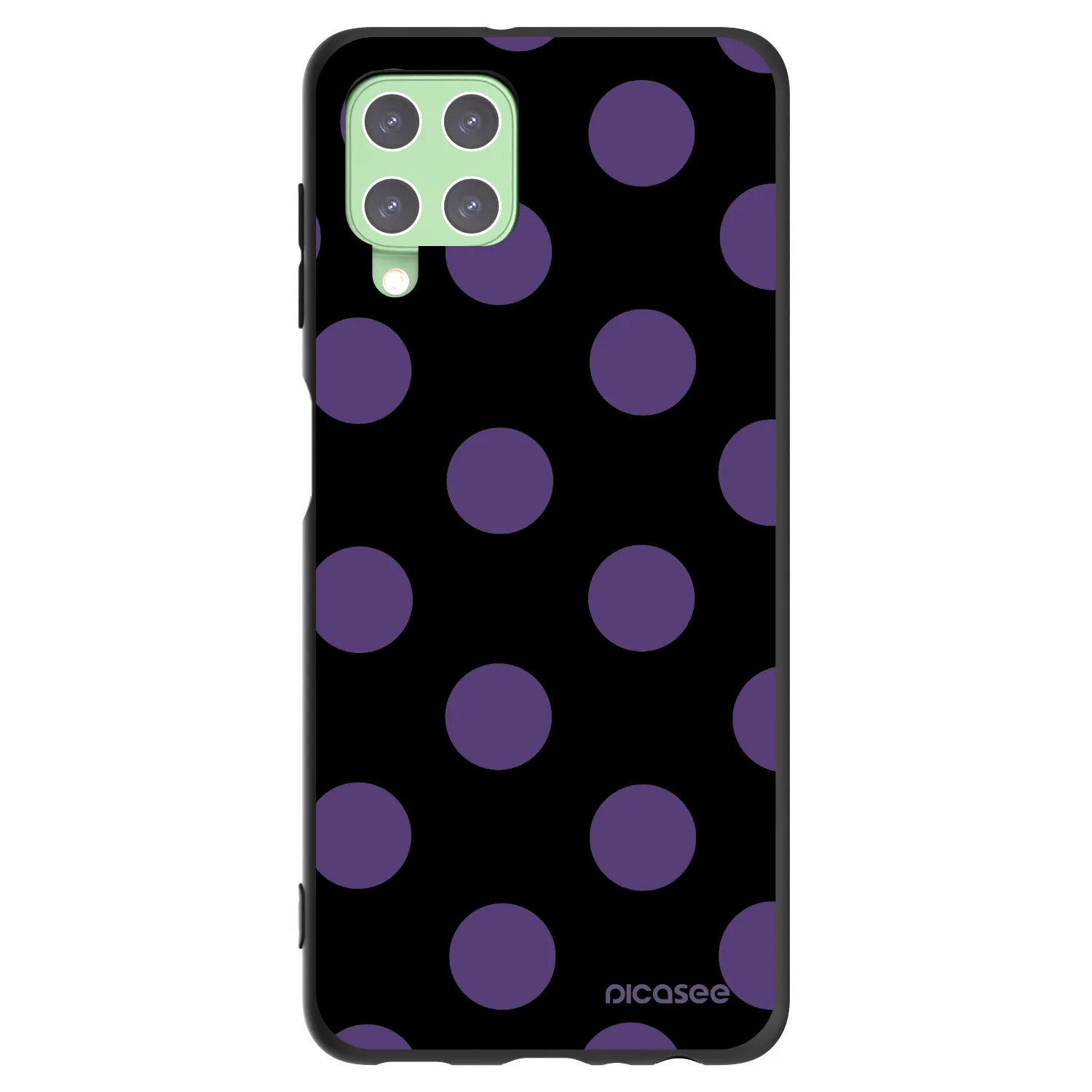 Picasee Μαύρη θήκη σιλικόνης για Samsung Galaxy A22 A225F 4G - Big flickers