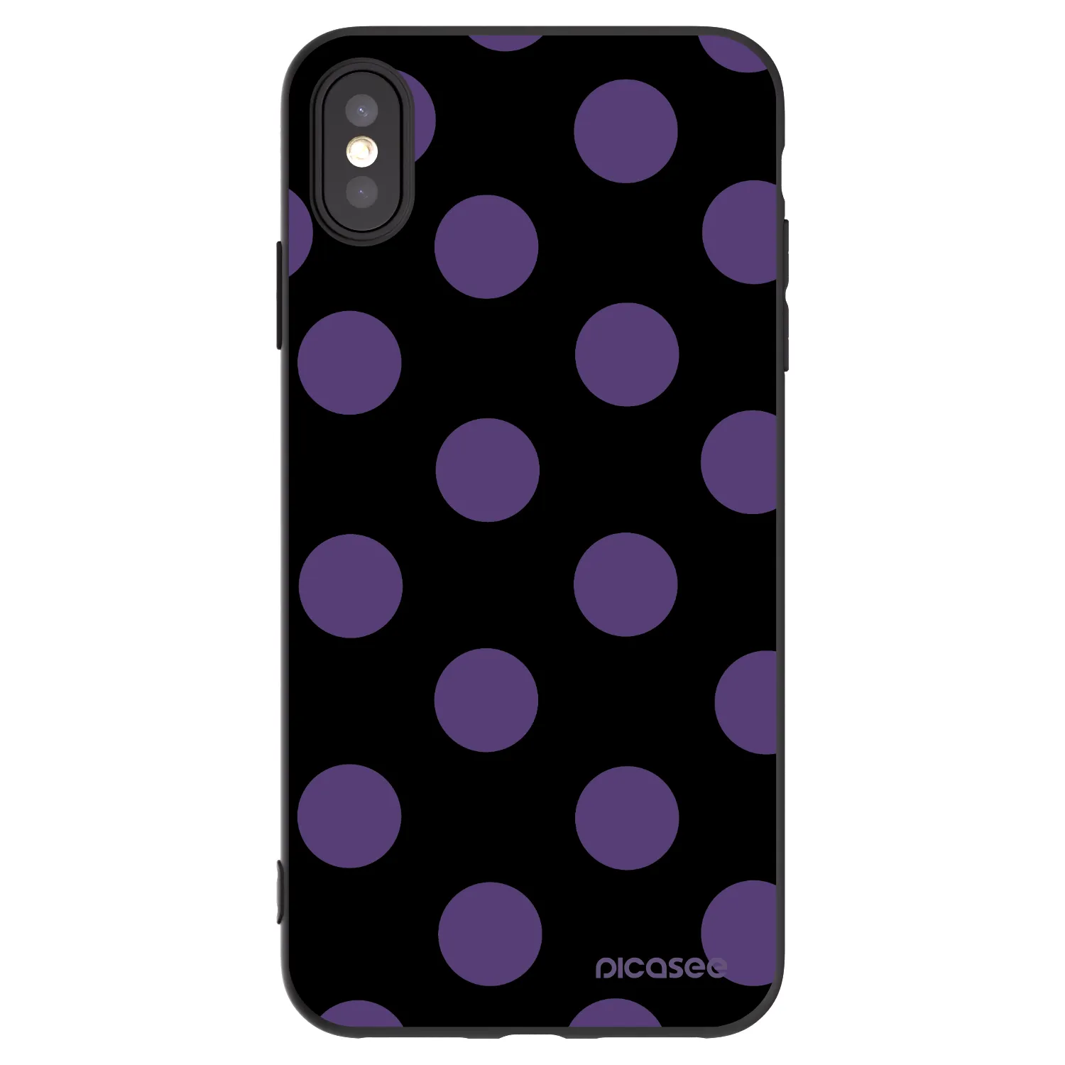 Picasee Μαύρη θήκη σιλικόνης για Apple iPhone XS Max - Big flickers