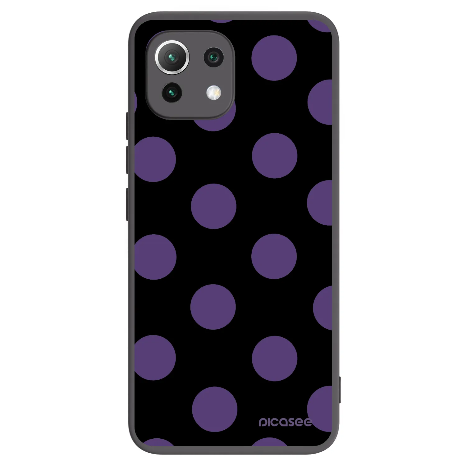 Picasee Μαύρη θήκη σιλικόνης για Xiaomi 11 Lite 5G NE - Big flickers