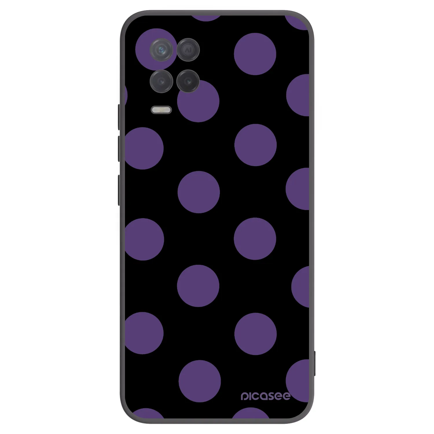 Picasee Μαύρη θήκη σιλικόνης για Realme 8 5G - Big flickers