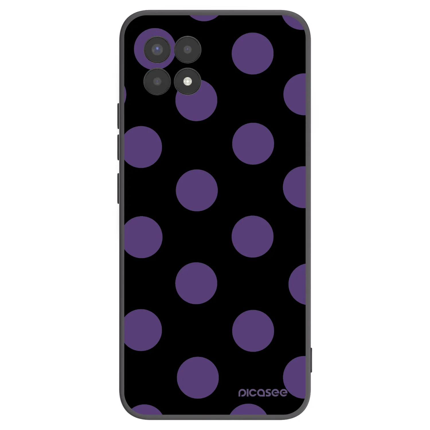 Picasee Μαύρη θήκη σιλικόνης για Realme 8i - Big flickers