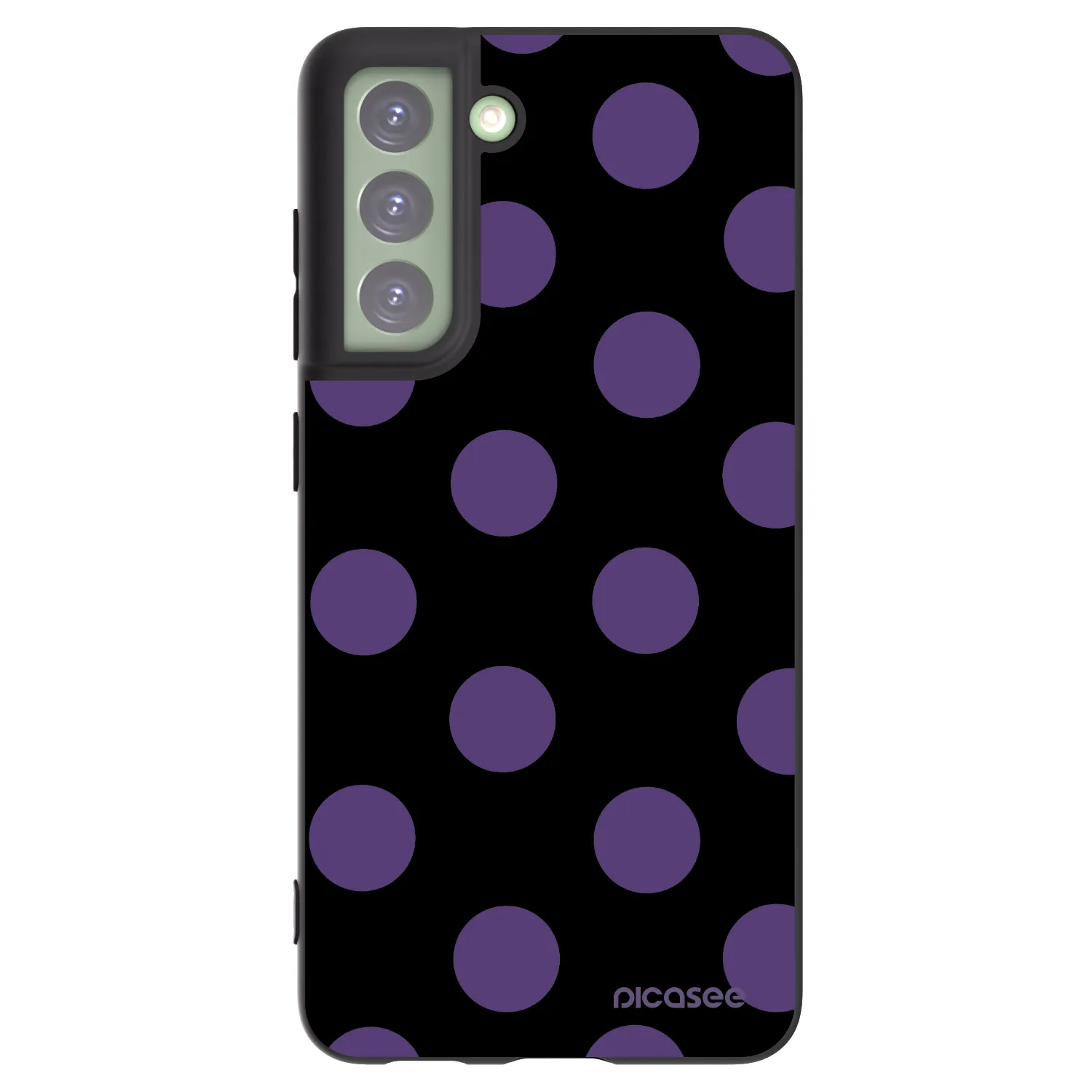 Picasee Μαύρη θήκη σιλικόνης για Samsung Galaxy S21 FE 5G - Big flickers