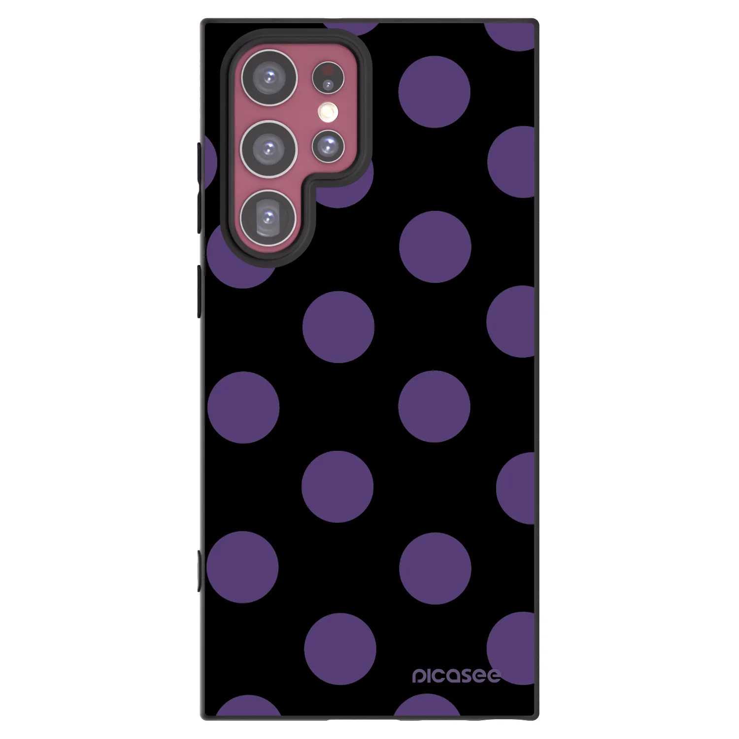 Picasee Μαύρη θήκη σιλικόνης για Samsung Galaxy S22 Ultra 5G - Big flickers