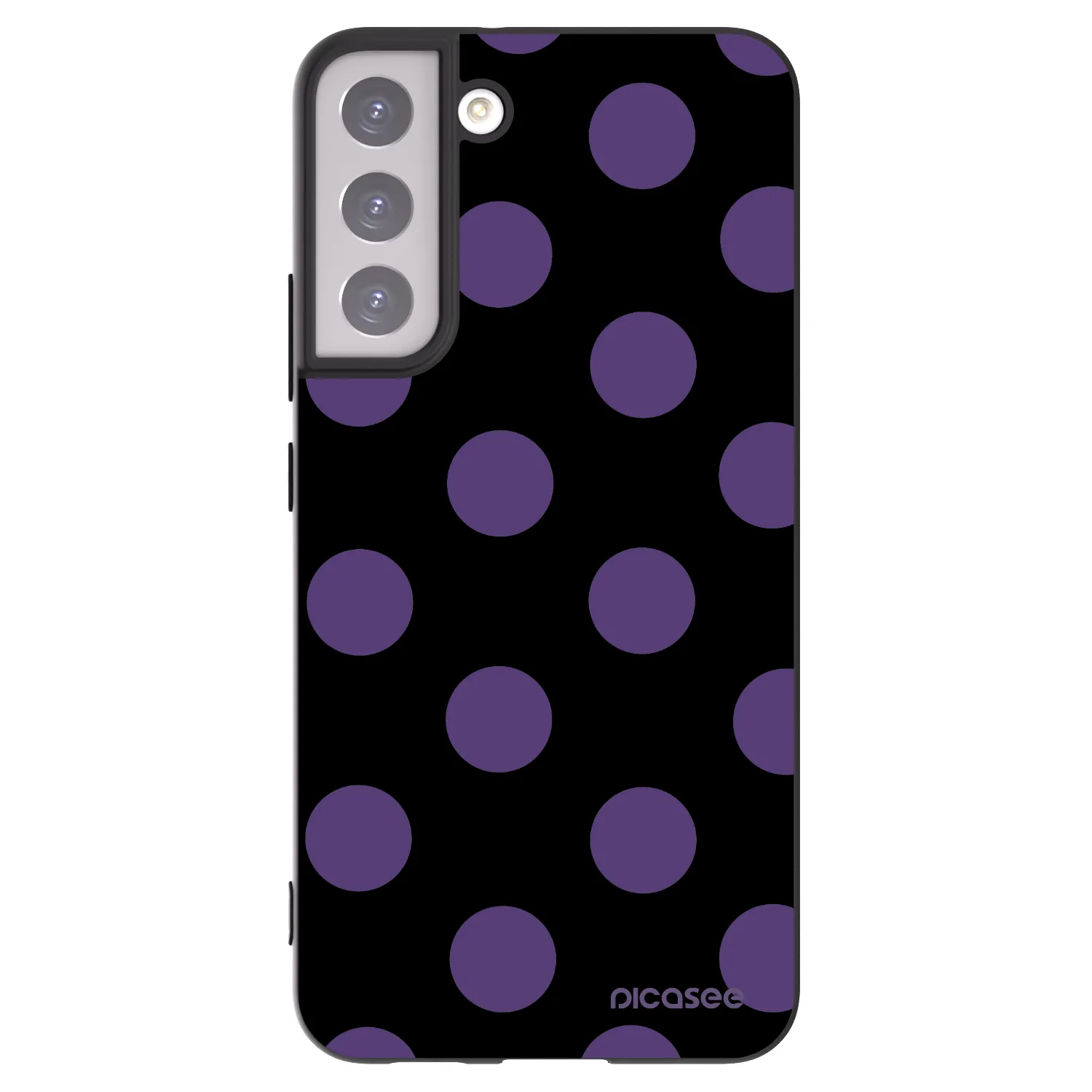 Picasee Μαύρη θήκη σιλικόνης για Samsung Galaxy S22+ 5G - Big flickers