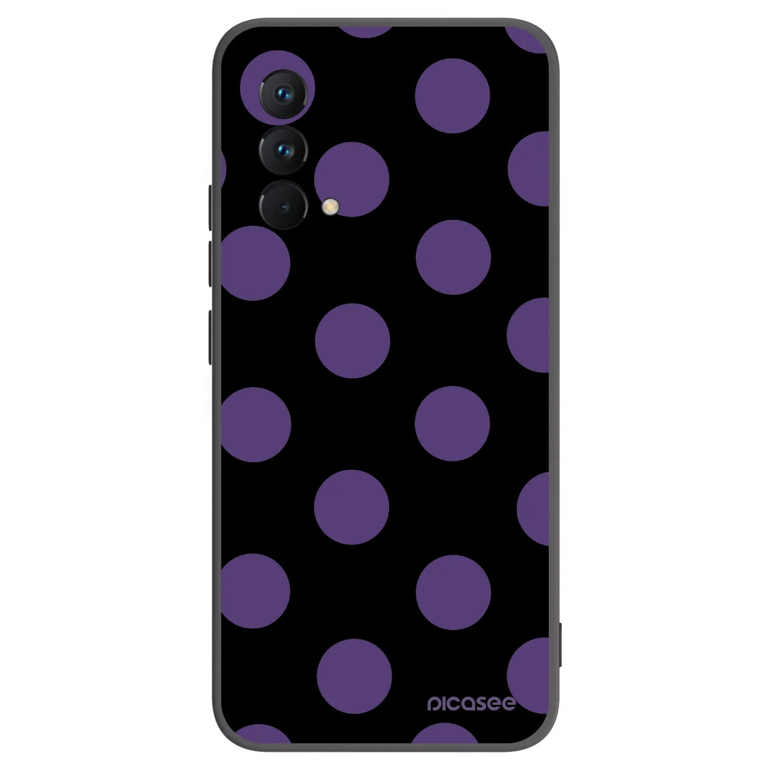 Picasee Μαύρη θήκη σιλικόνης για Realme GT Master Edition 5G - Big flickers