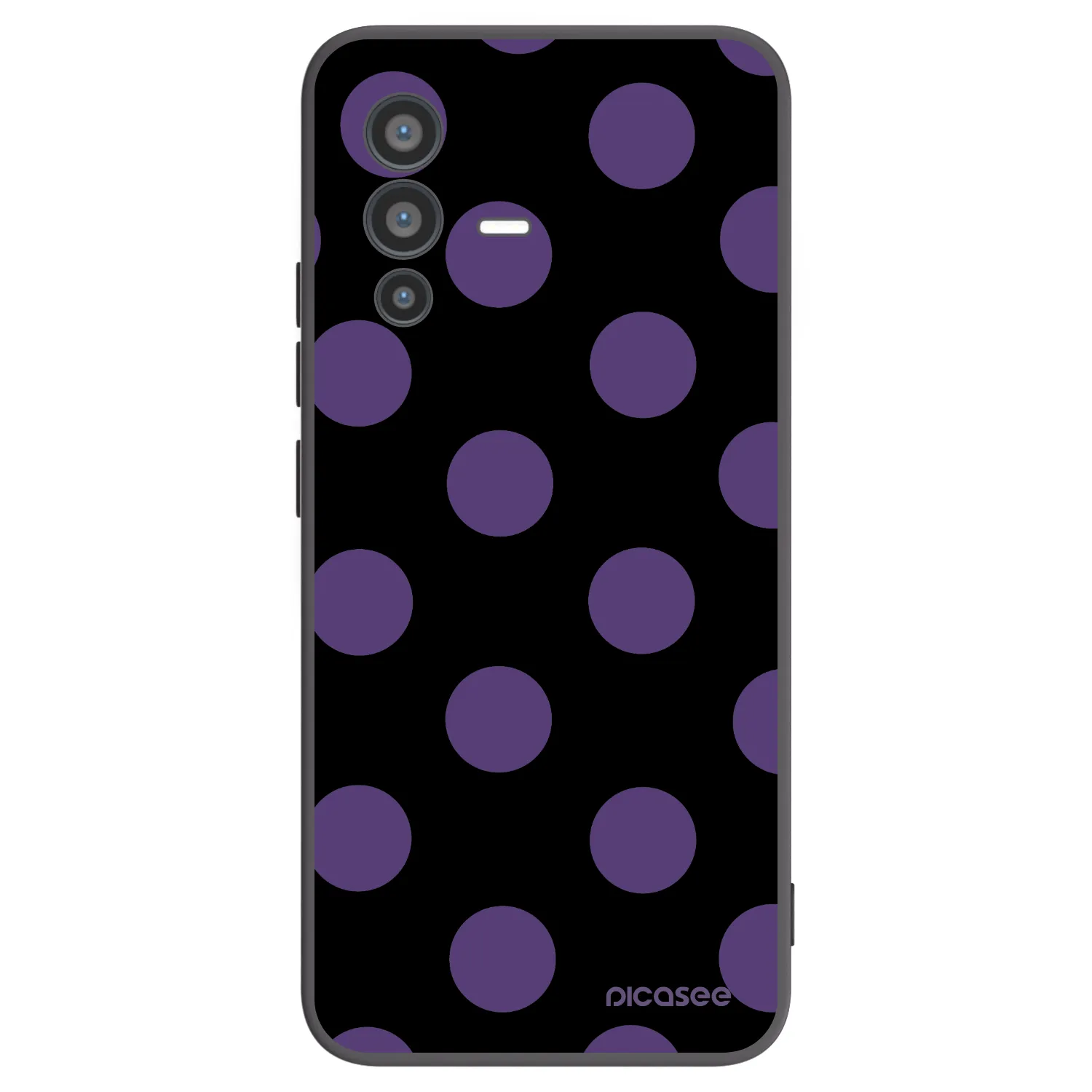 Picasee Μαύρη θήκη σιλικόνης για Vivo V23 5G - Big flickers