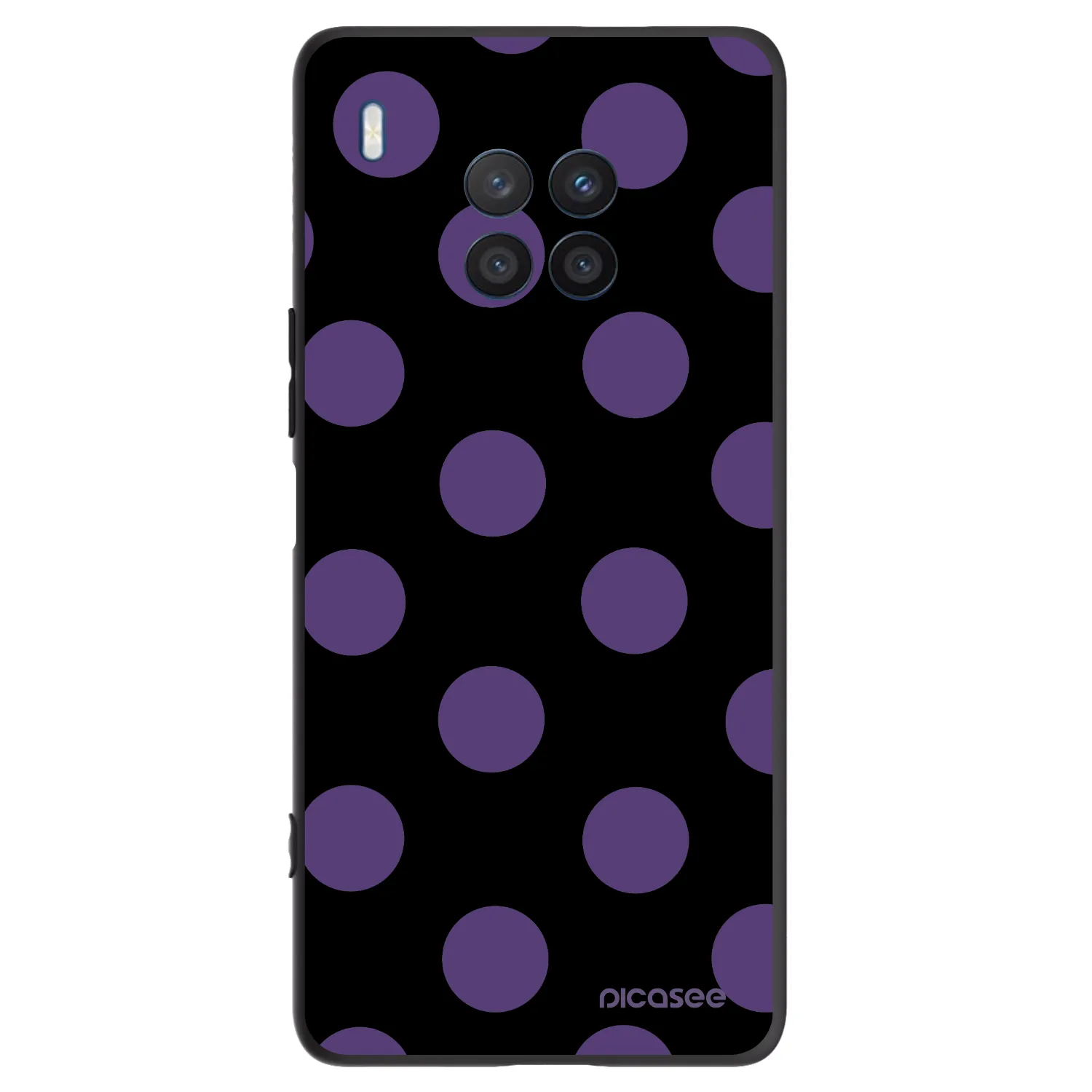 Picasee Μαύρη θήκη σιλικόνης για Honor 50 Lite - Big flickers