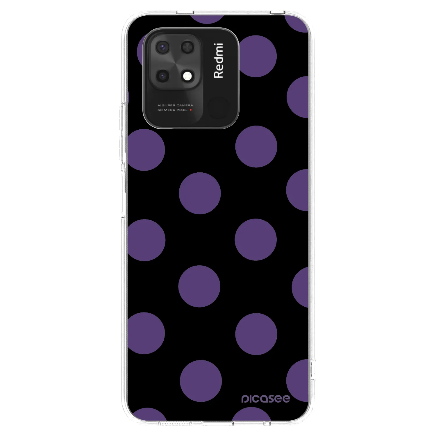 Picasee διαφανής θήκη σιλικόνης Xiaomi Redmi 10C - Big flickers