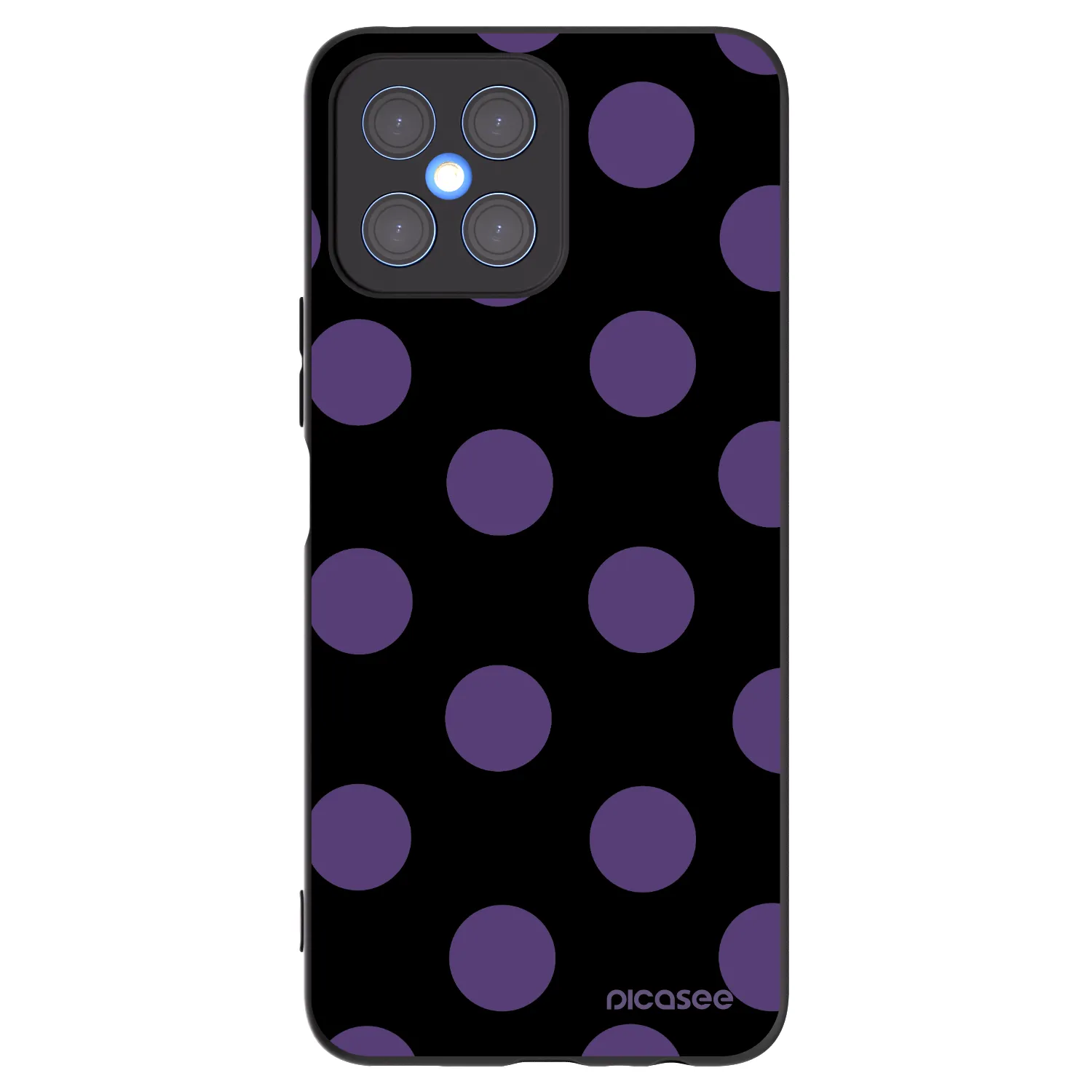 Picasee Μαύρη θήκη σιλικόνης για Honor X8 4G - Big flickers