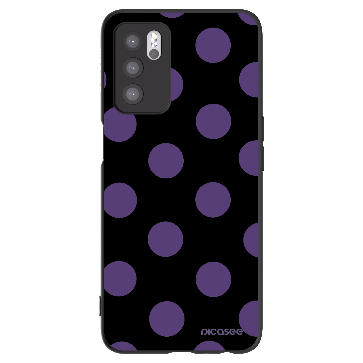 Picasee Μαύρη θήκη σιλικόνης για OPPO A16s - Big flickers