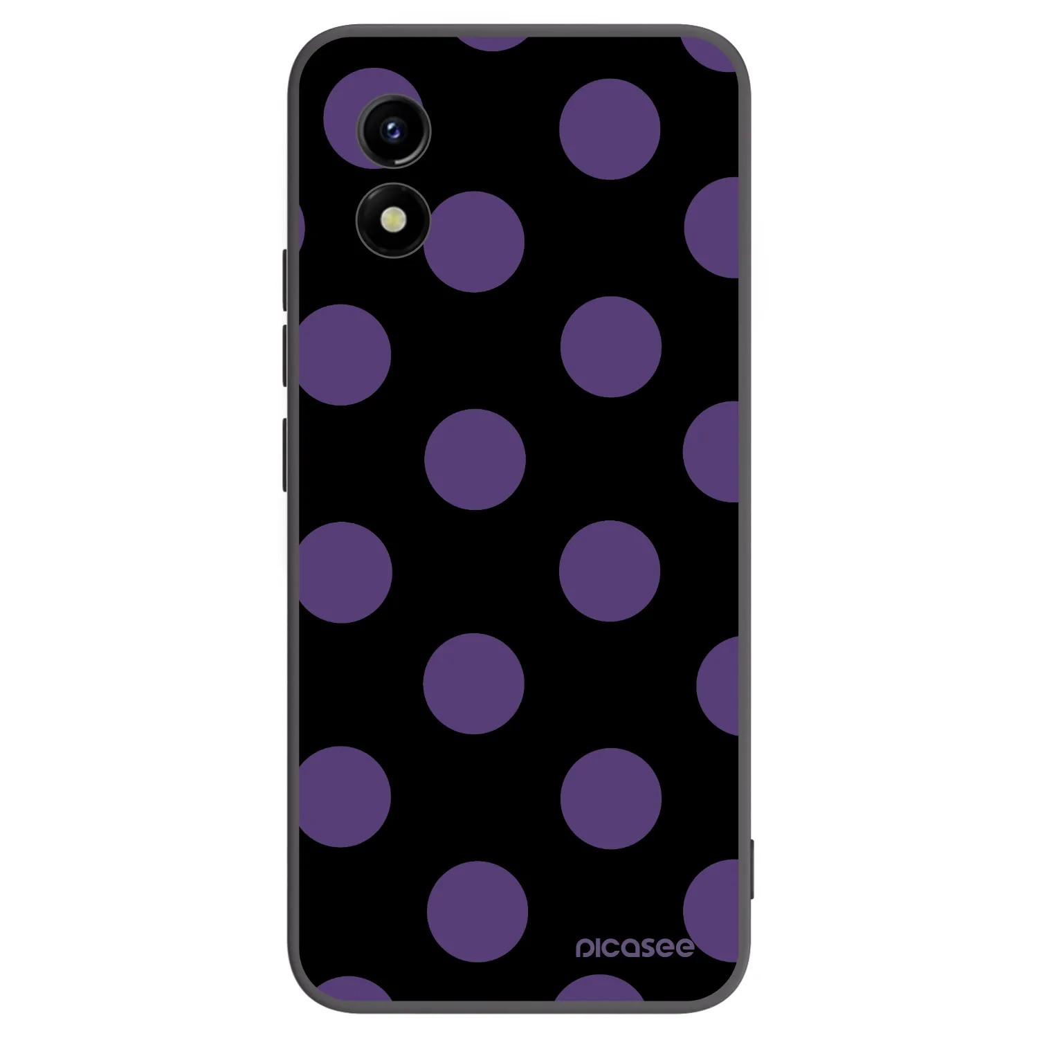 Picasee Μαύρη θήκη σιλικόνης για Vivo Y01 - Big flickers