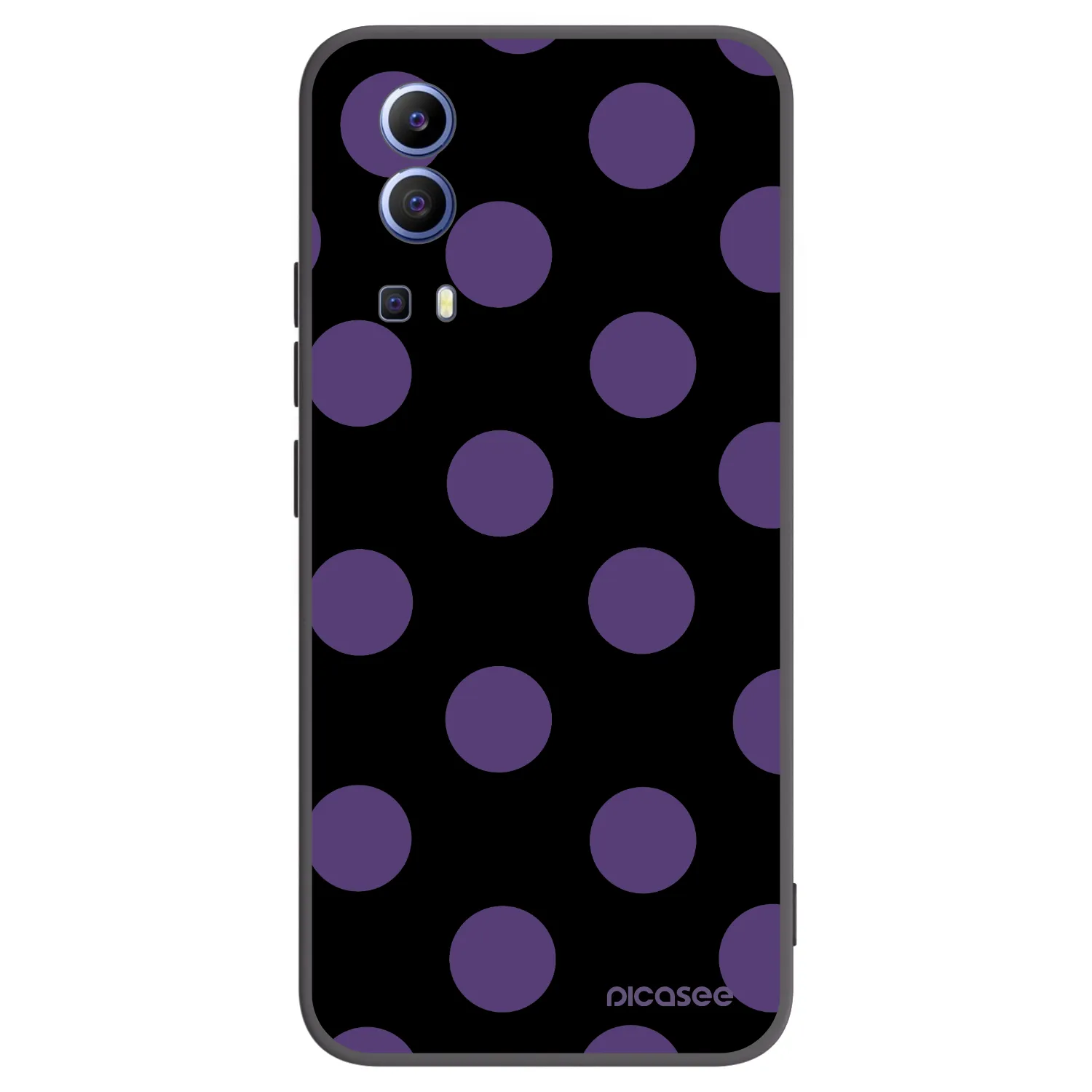 Picasee Μαύρη θήκη σιλικόνης για Vivo Y52 5G - Big flickers