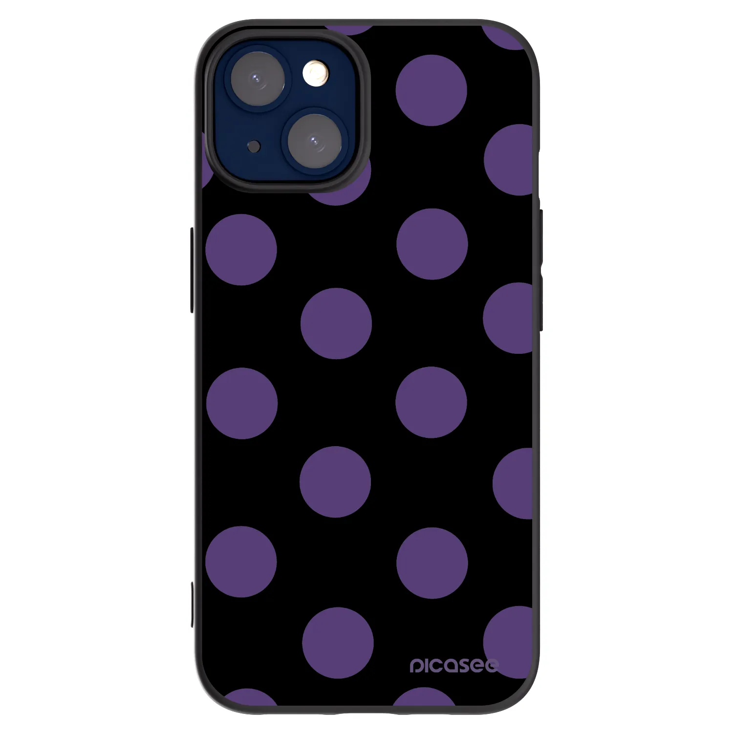 Picasee Μαύρη θήκη σιλικόνης για Apple iPhone 14 - Big flickers