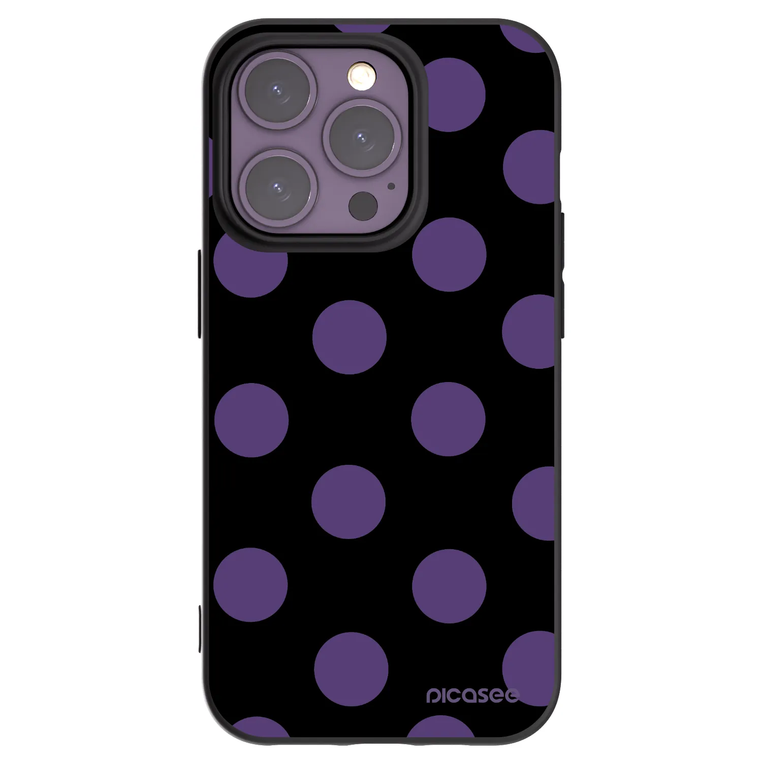 Picasee Μαύρη θήκη σιλικόνης για Apple iPhone 14 Pro - Big flickers
