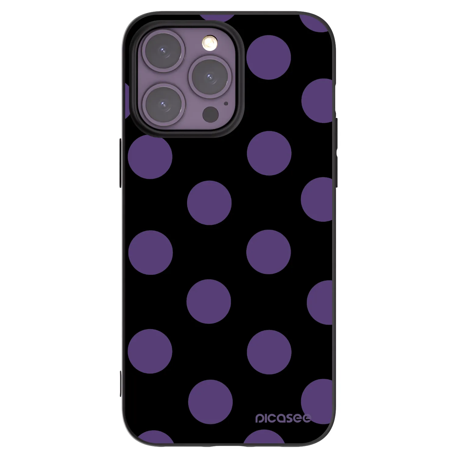 Picasee Μαύρη θήκη σιλικόνης για Apple iPhone 14 Pro Max - Big flickers