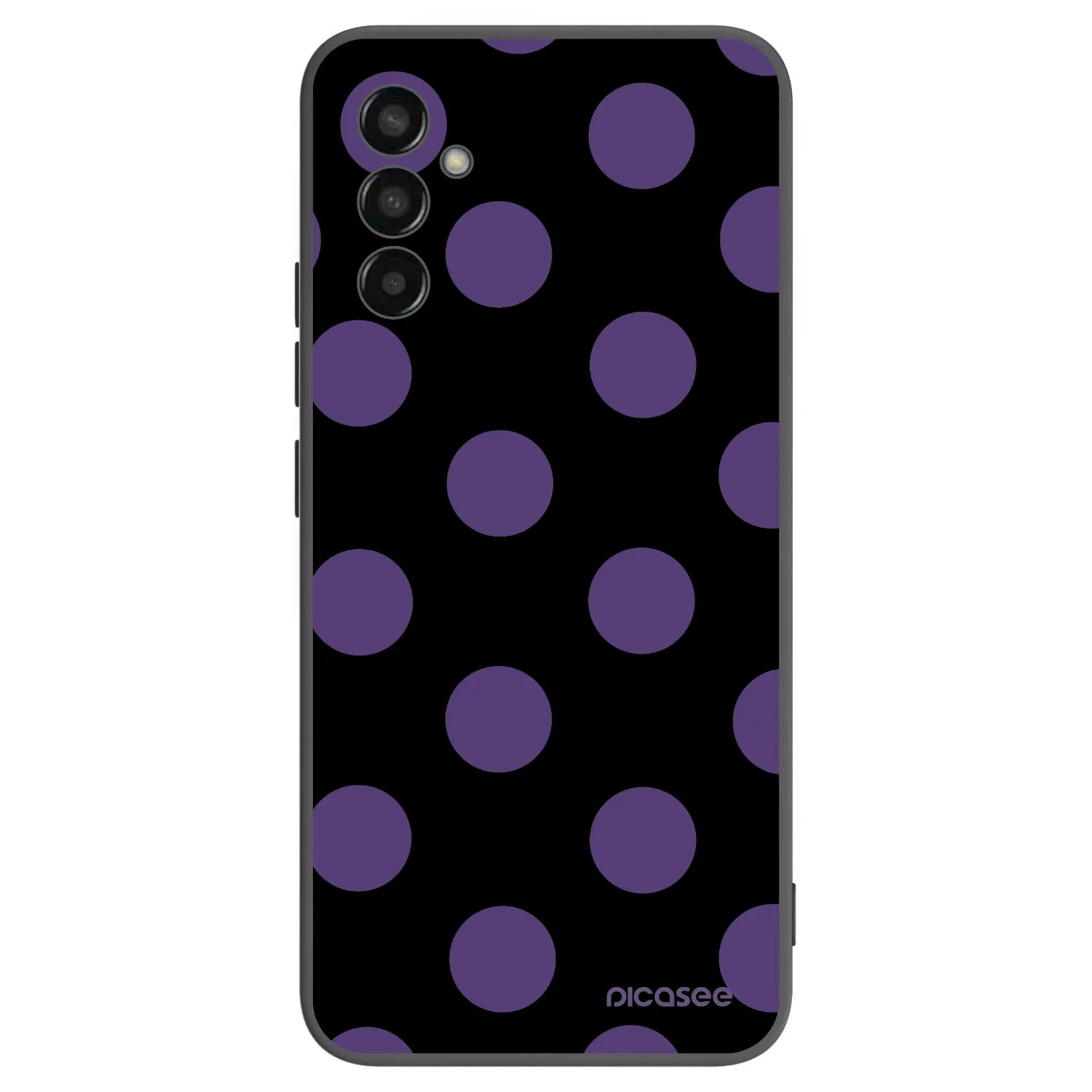 Picasee Μαύρη θήκη σιλικόνης για Samsung Galaxy M13 M135F - Big flickers