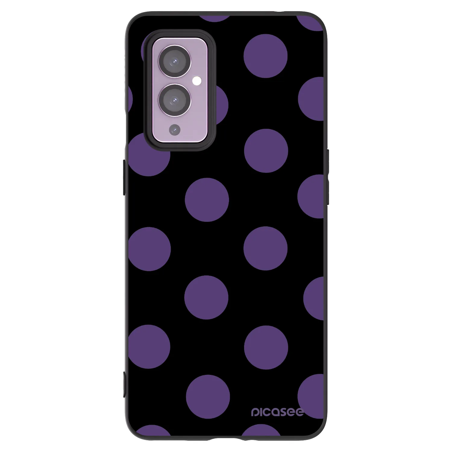 Picasee Μαύρη θήκη σιλικόνης για OnePlus 9 - Big flickers