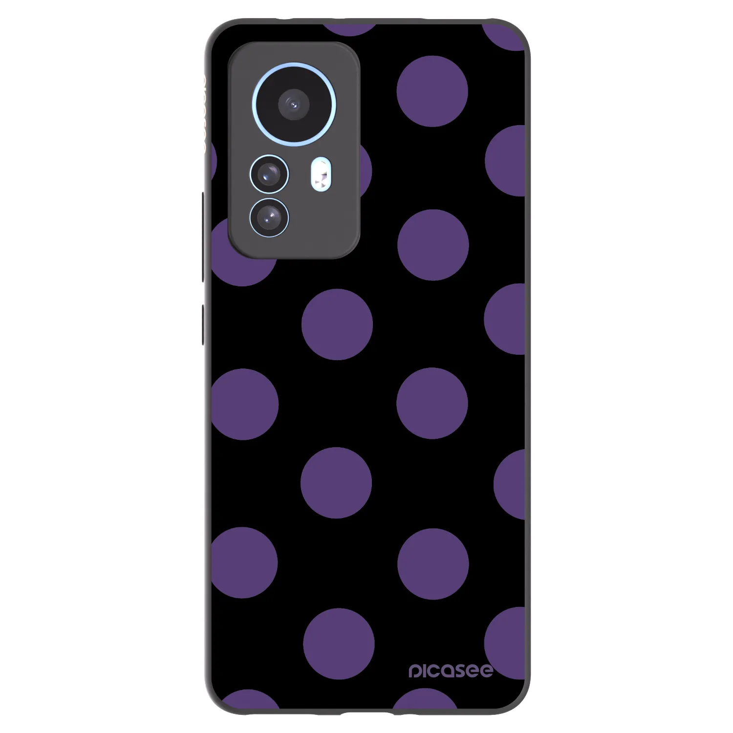 Picasee Μαύρη θήκη σιλικόνης για Xiaomi 12T - Big flickers