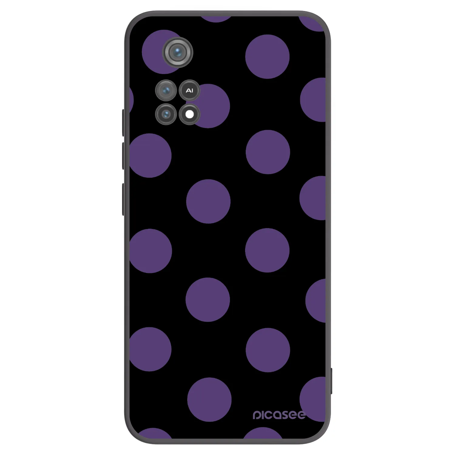 Picasee Μαύρη θήκη σιλικόνης για Xiaomi Poco M4 Pro - Big flickers