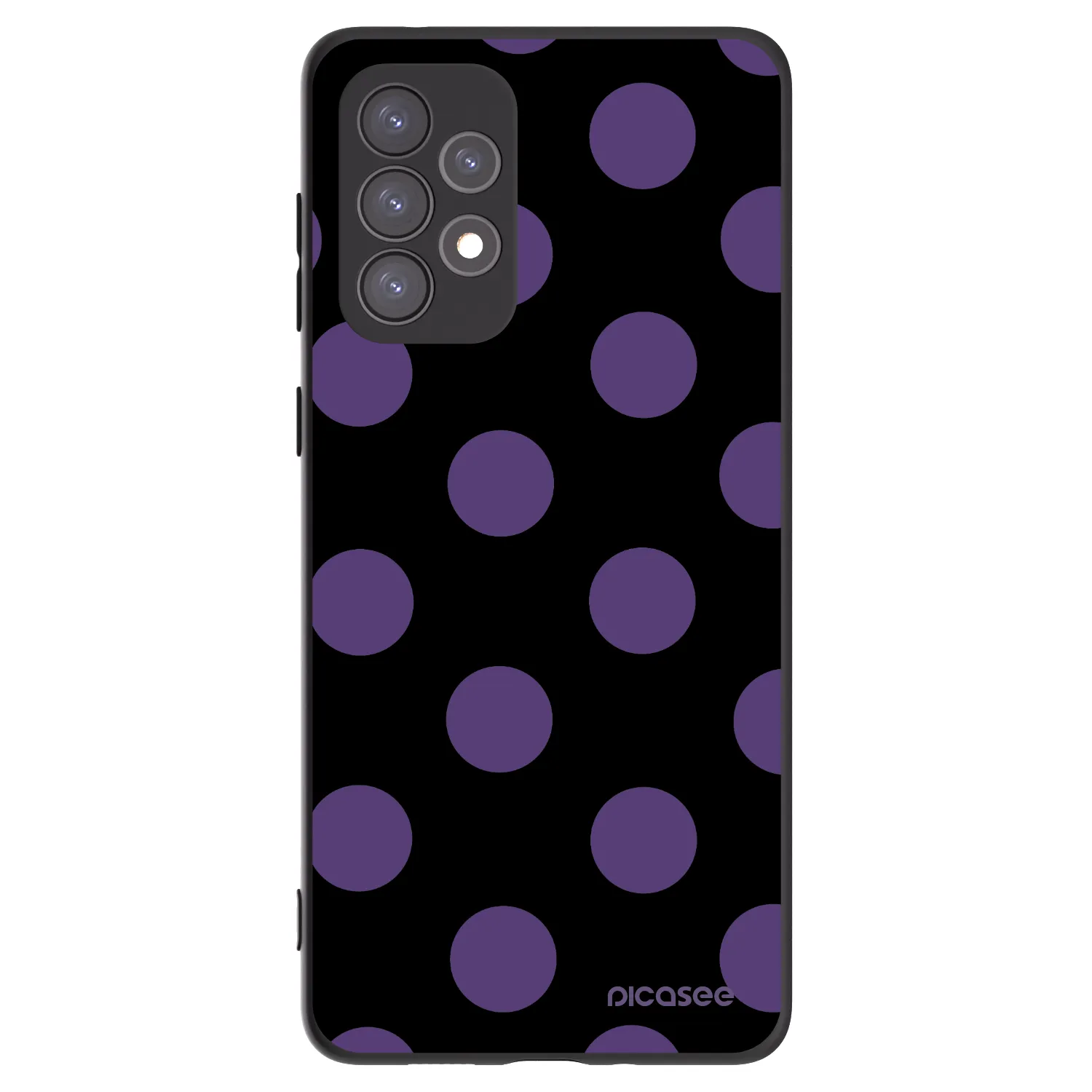 Picasee Μαύρη θήκη σιλικόνης για Samsung Galaxy A73 5G - Big flickers