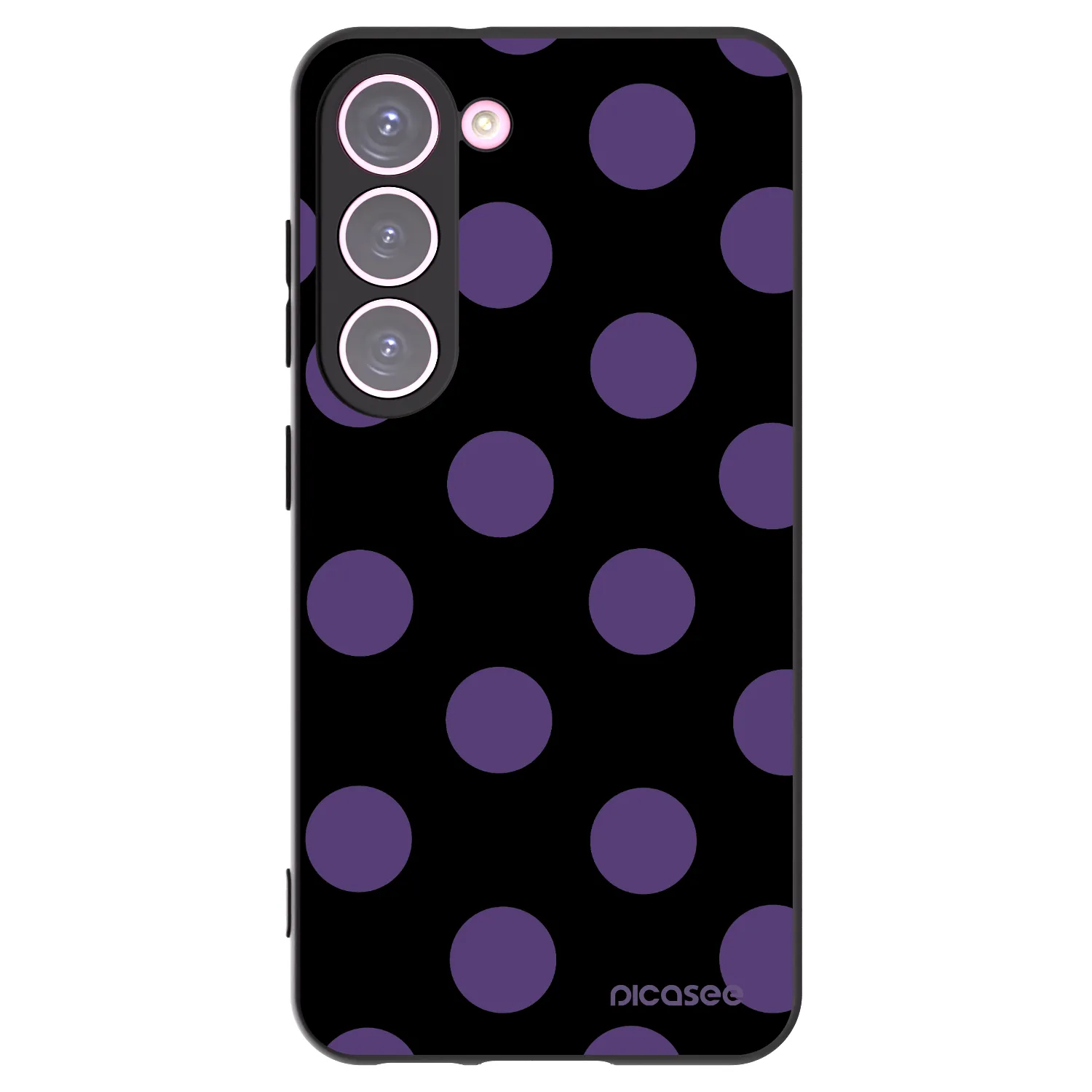 Picasee Μαύρη θήκη σιλικόνης για Samsung Galaxy S23 5G - Big flickers