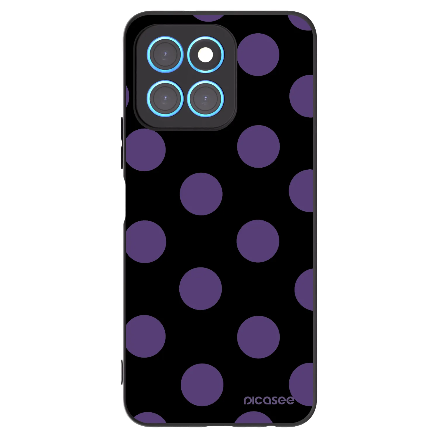 Picasee Μαύρη θήκη σιλικόνης για Honor X8 5G - Big flickers