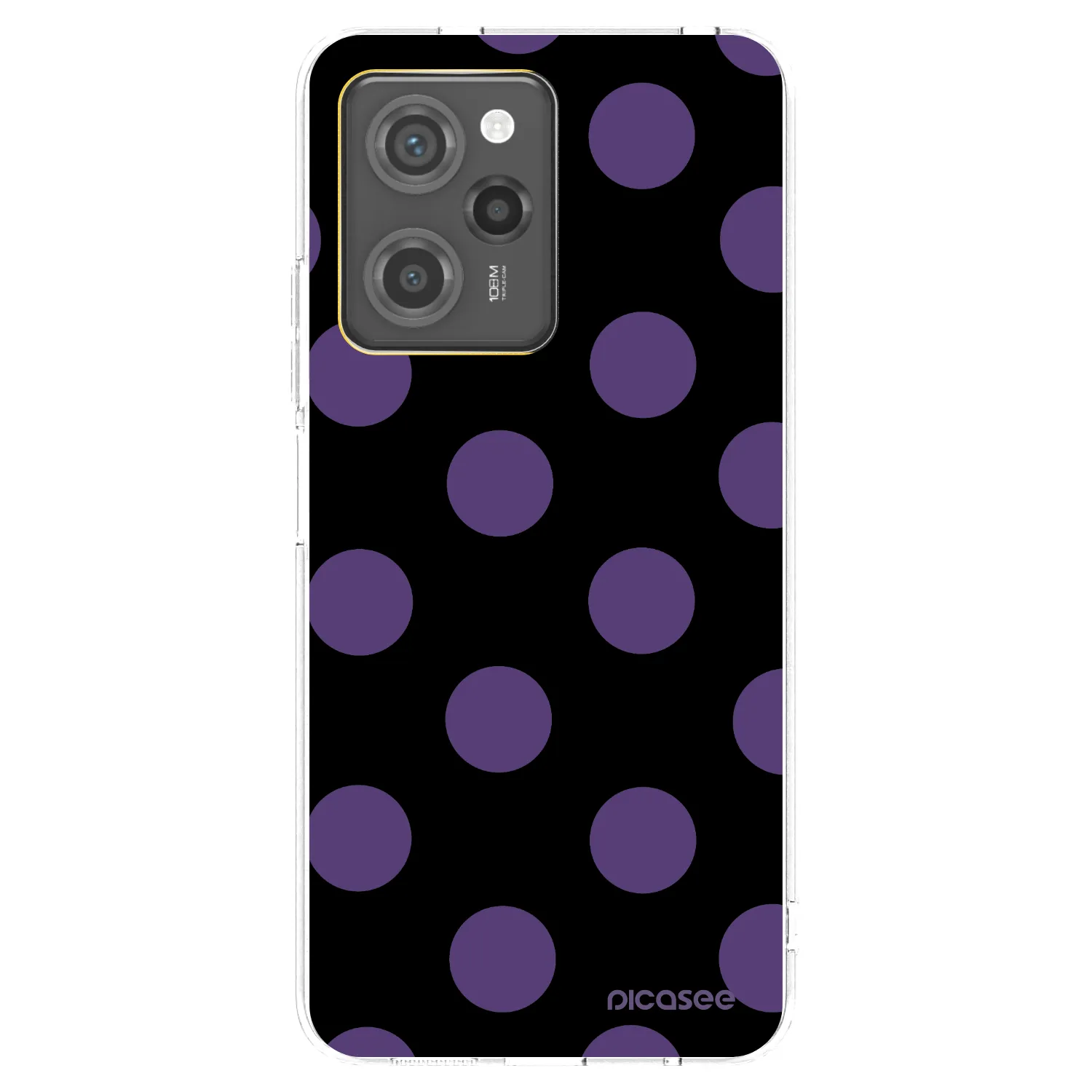 Picasee Μαύρη θήκη σιλικόνης για Xiaomi Poco X5 Pro - Big flickers