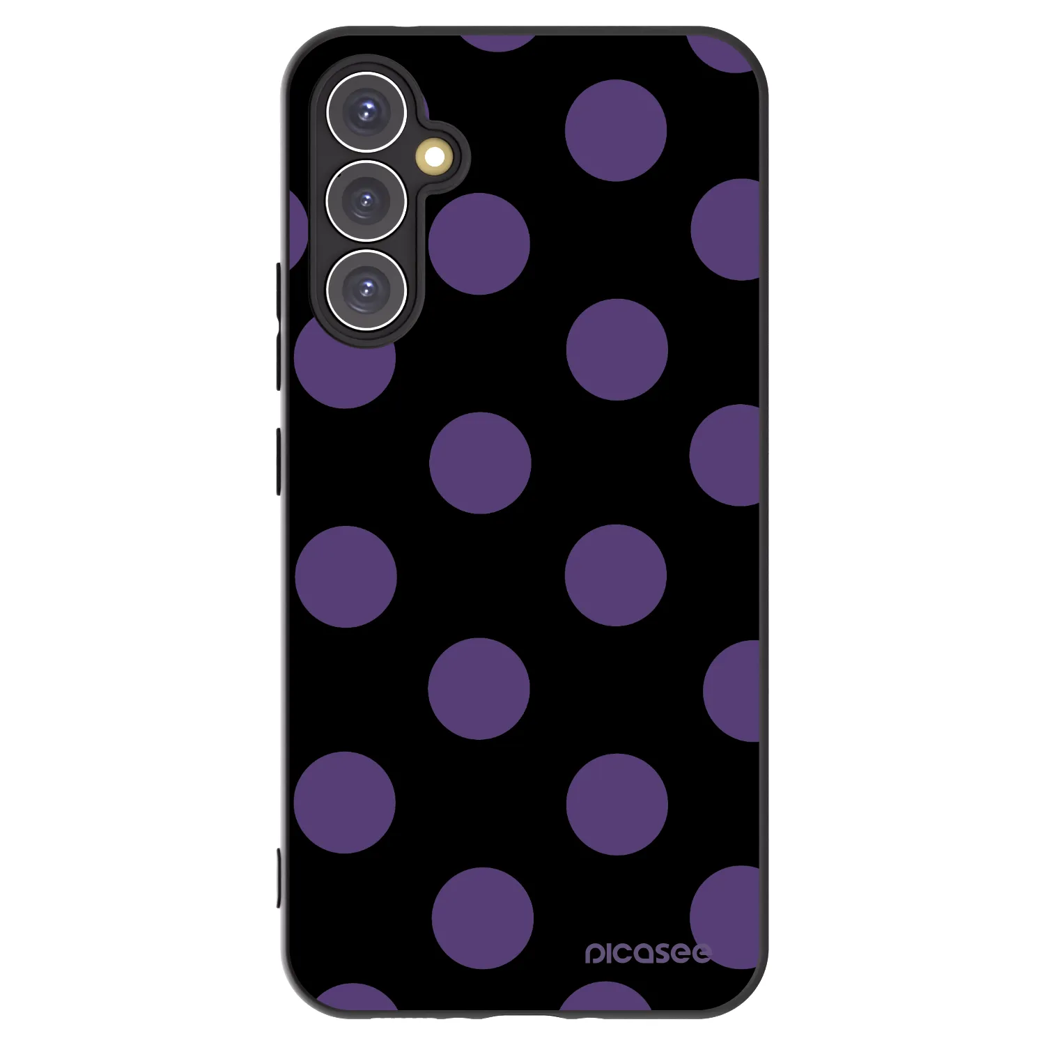 Picasee Μαύρη θήκη σιλικόνης για Samsung Galaxy A34 5G A346B - Big flickers