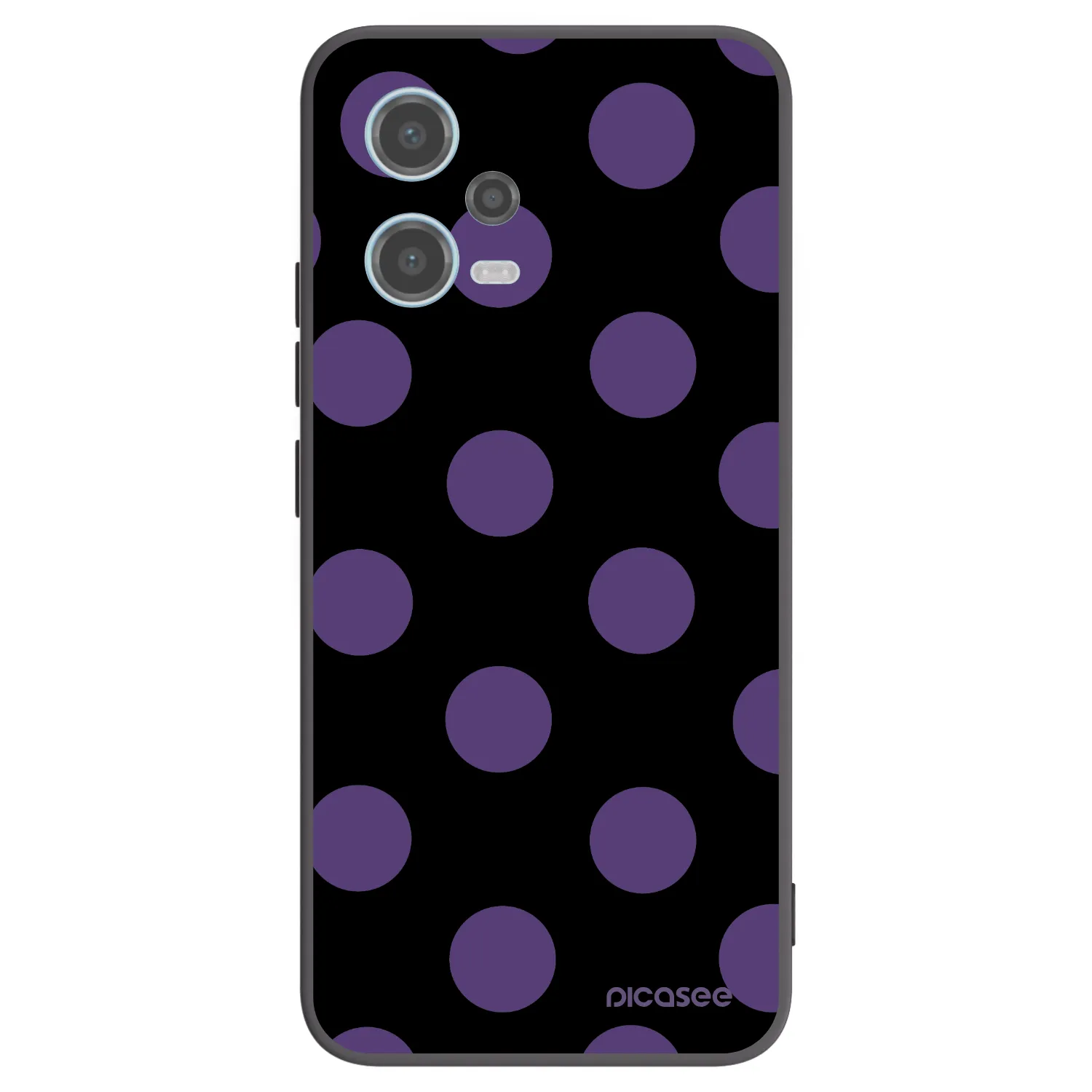 Picasee Μαύρη θήκη σιλικόνης για Xiaomi Redmi Note 12 5G - Big flickers